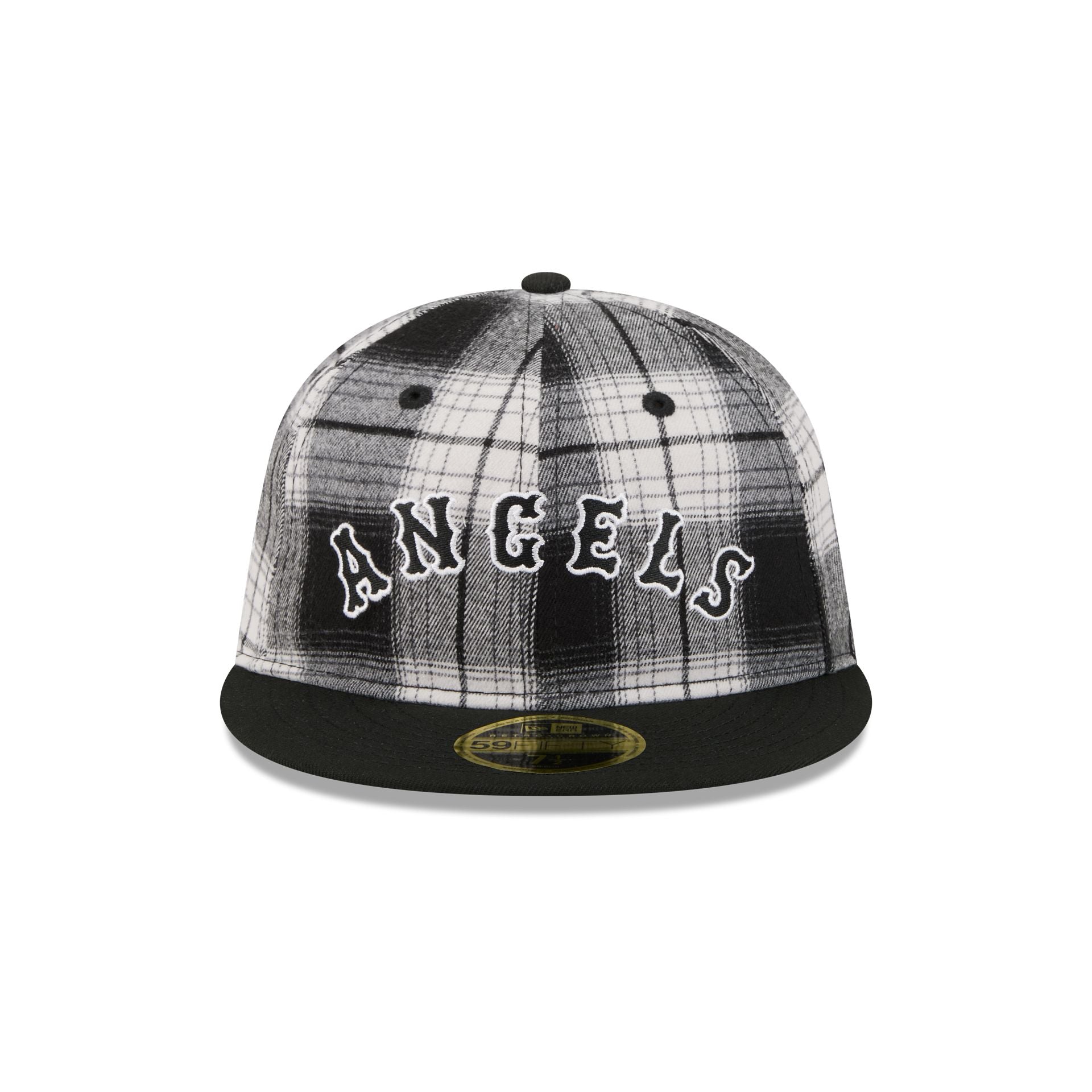 Alternative view of Los Angeles Angels Grunge Plaid Retro Crown 59Fifty Fitted Hat