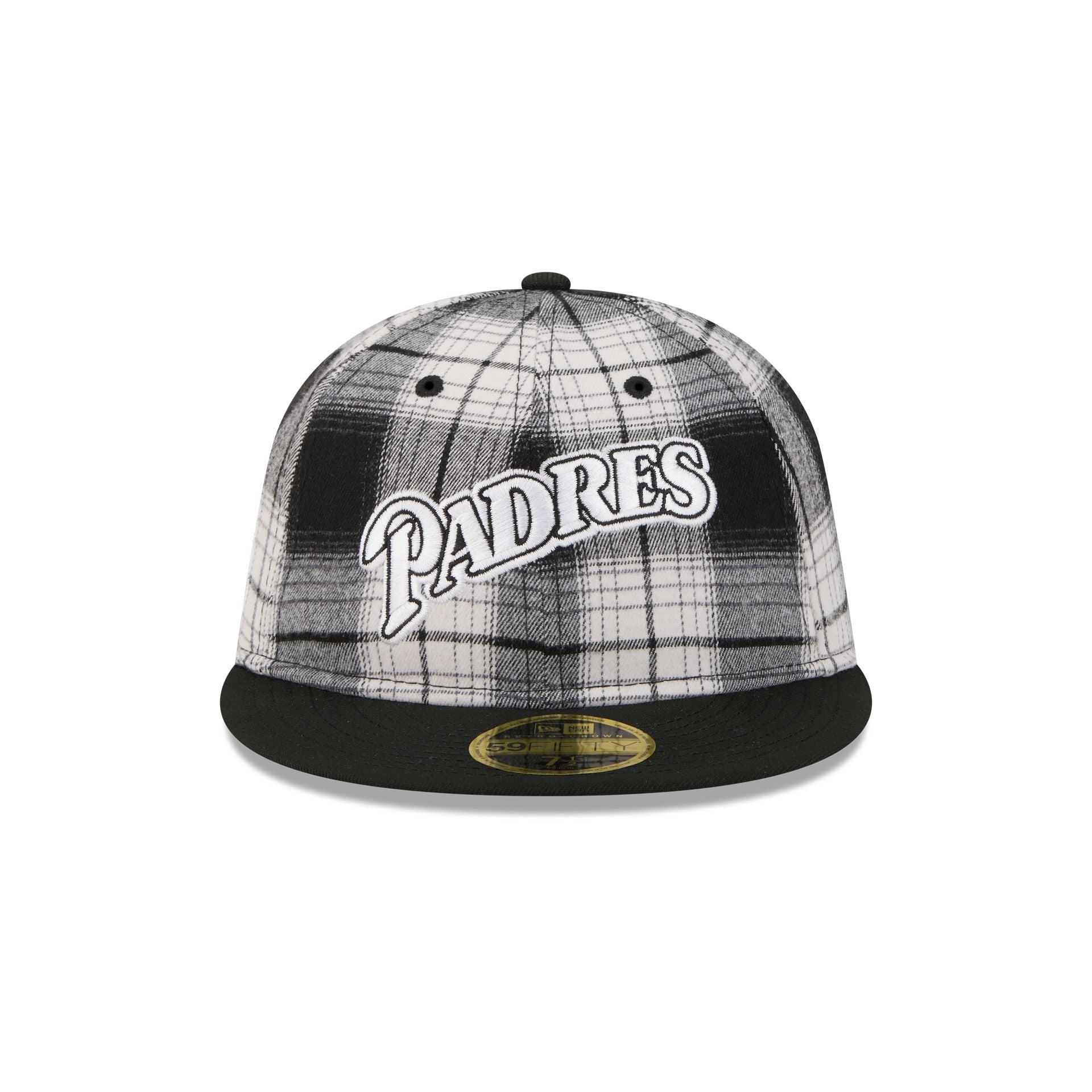 Alternative view of San Diego Padres Grunge Plaid Retro Crown 59Fifty Fitted Hat
