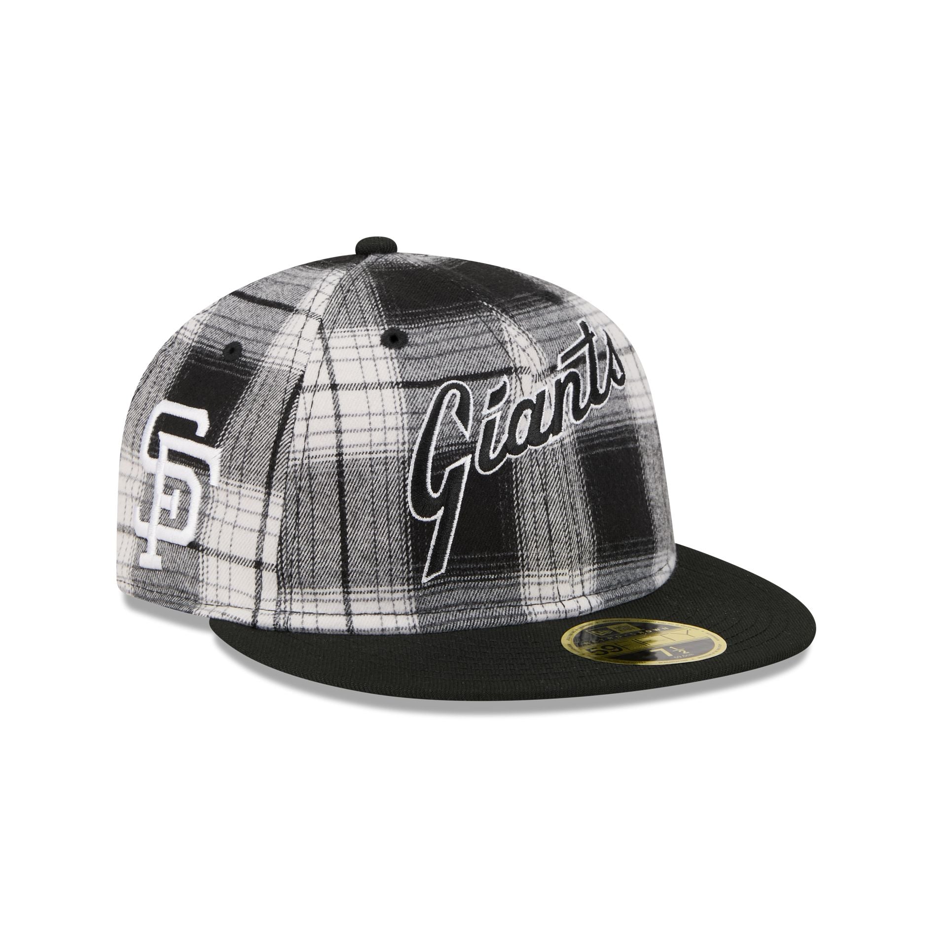 San Francisco Giants Grunge Plaid Retro Crown 59Fifty Fitted Hat