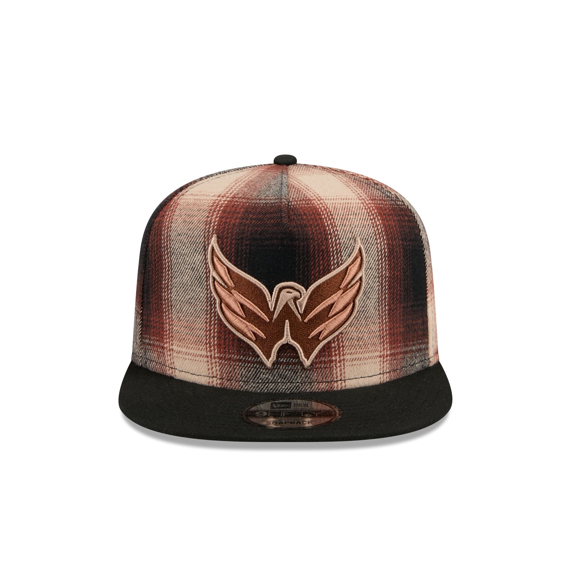 Alternative view of Washington Capitals Grunge Plaid 9Fifty A-Frame Adjustable Hat