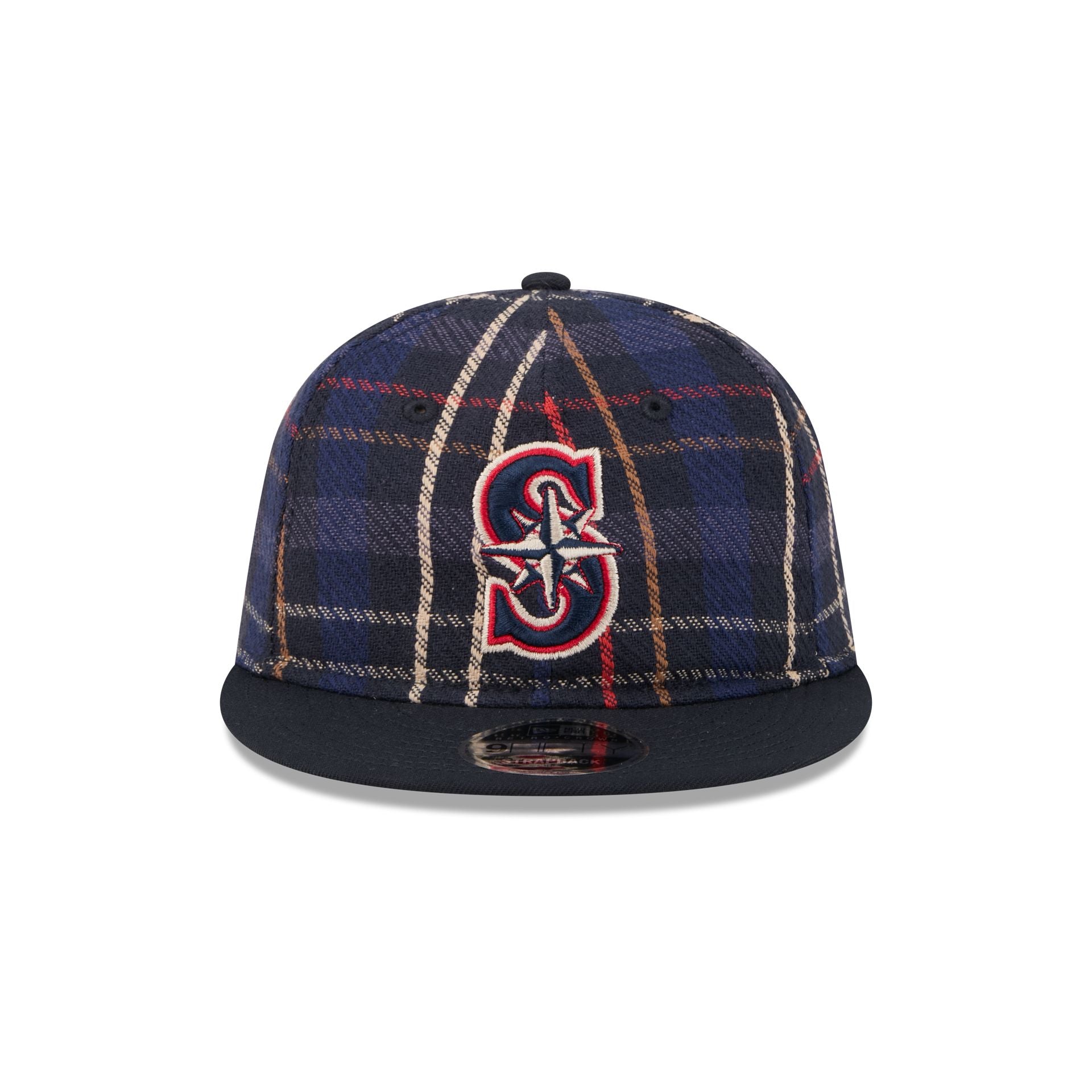 Alternative view of Seattle Mariners Grunge Plaid Retro Crown 9Fifty Adjustable Hat