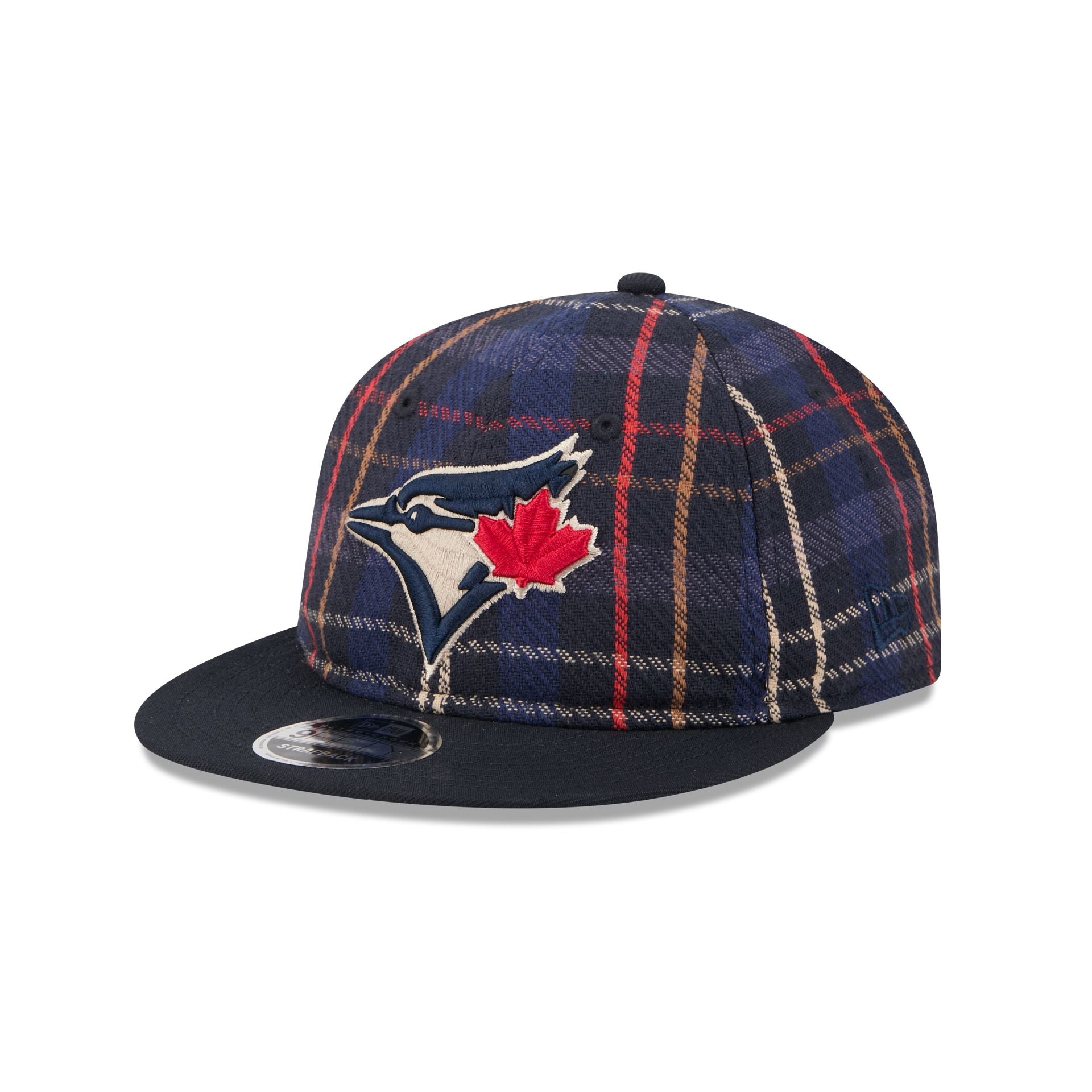 Toronto Blue Jays Grunge Plaid Retro Crown 9Fifty Adjustable Hat