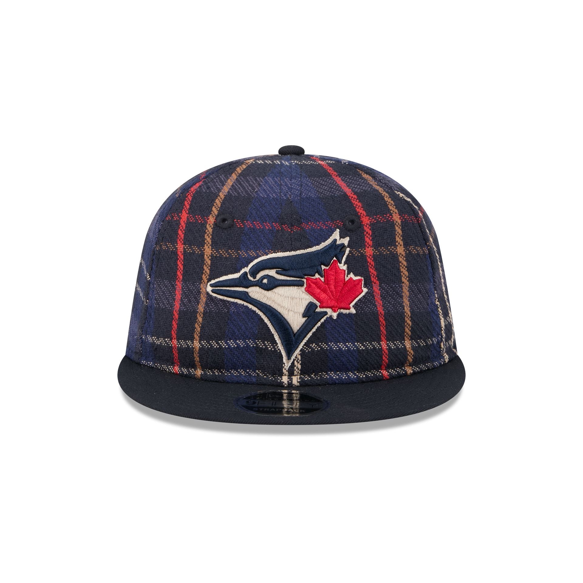 Alternative view of Toronto Blue Jays Grunge Plaid Retro Crown 9Fifty Adjustable Hat
