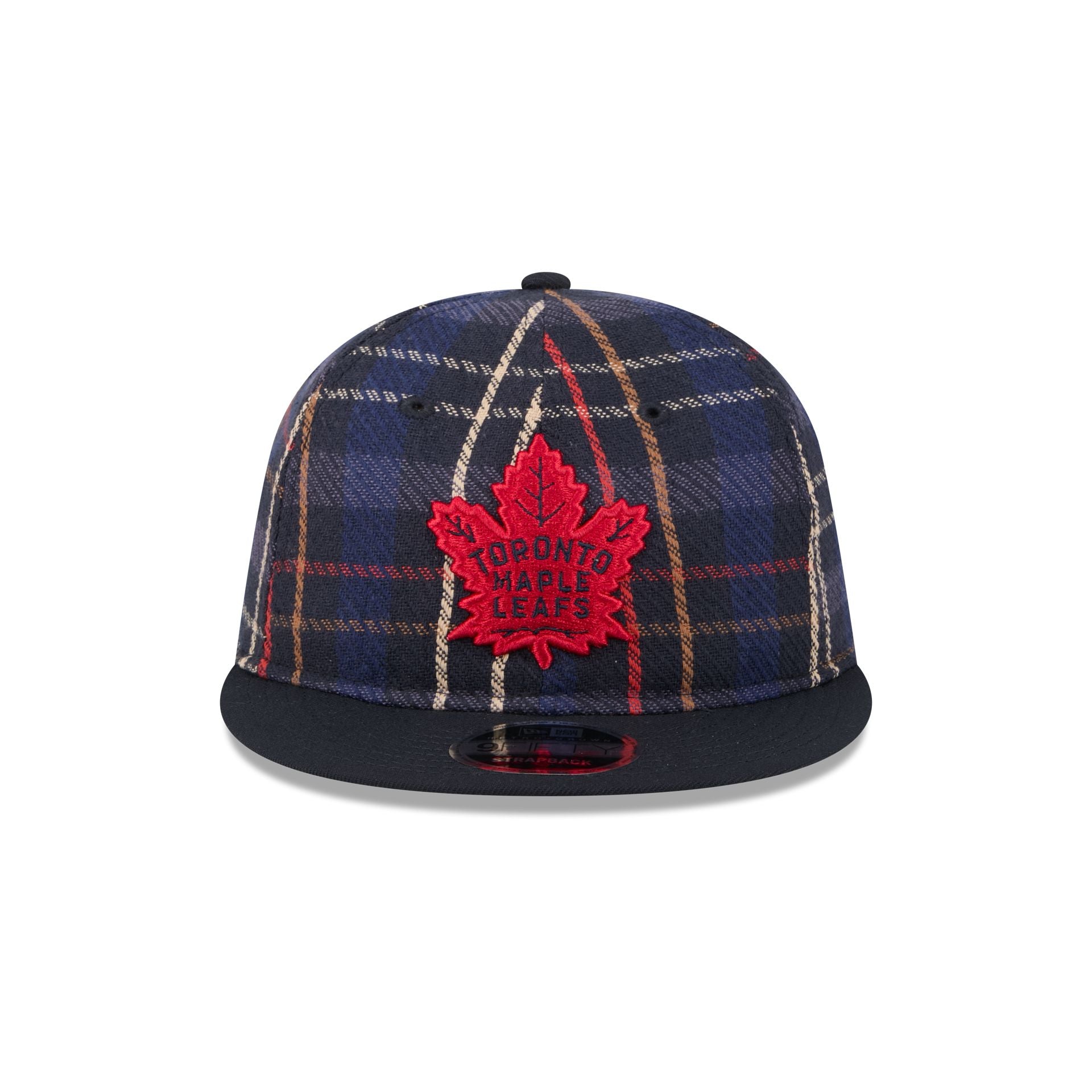 Alternative view of Toronto Maple Leafs Grunge Plaid Retro Crown 9Fifty Adjustable Hat