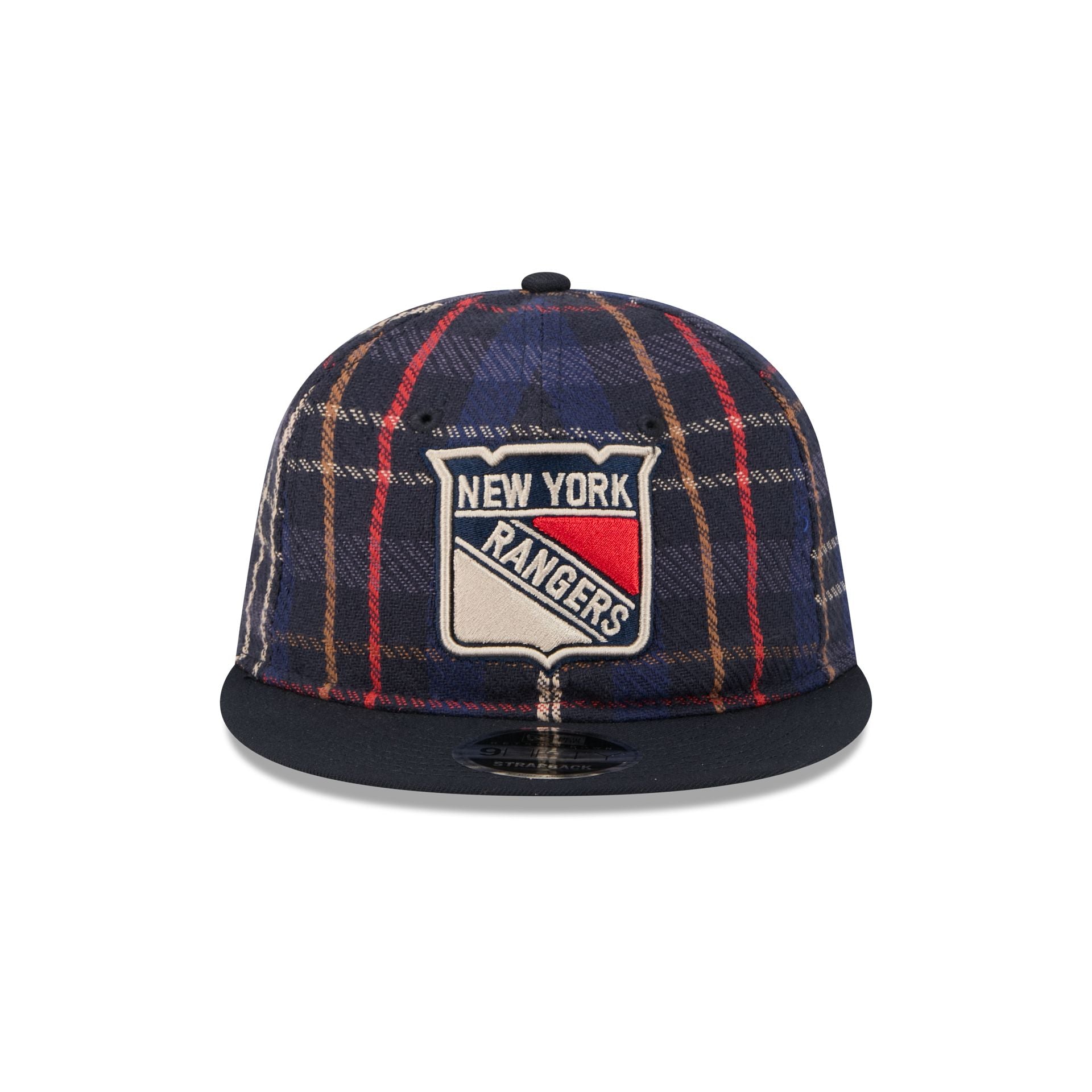 Alternative view of New York Rangers Grunge Plaid Retro Crown 9Fifty Adjustable Hat