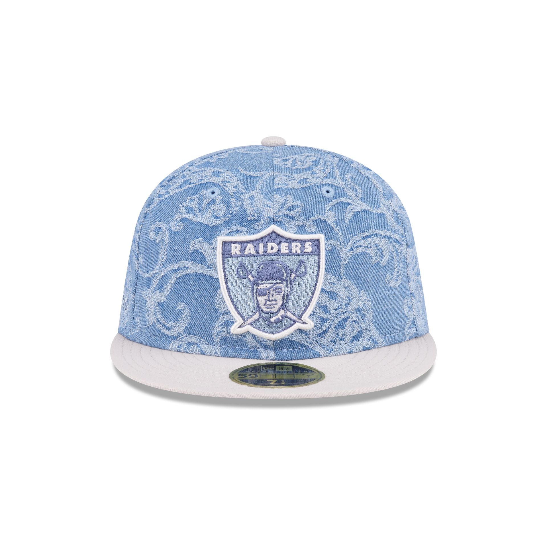 Alternative view of Just Caps Jacquard Denim Las Vegas Raiders Retro Crown 59Fifty Fitted Hat