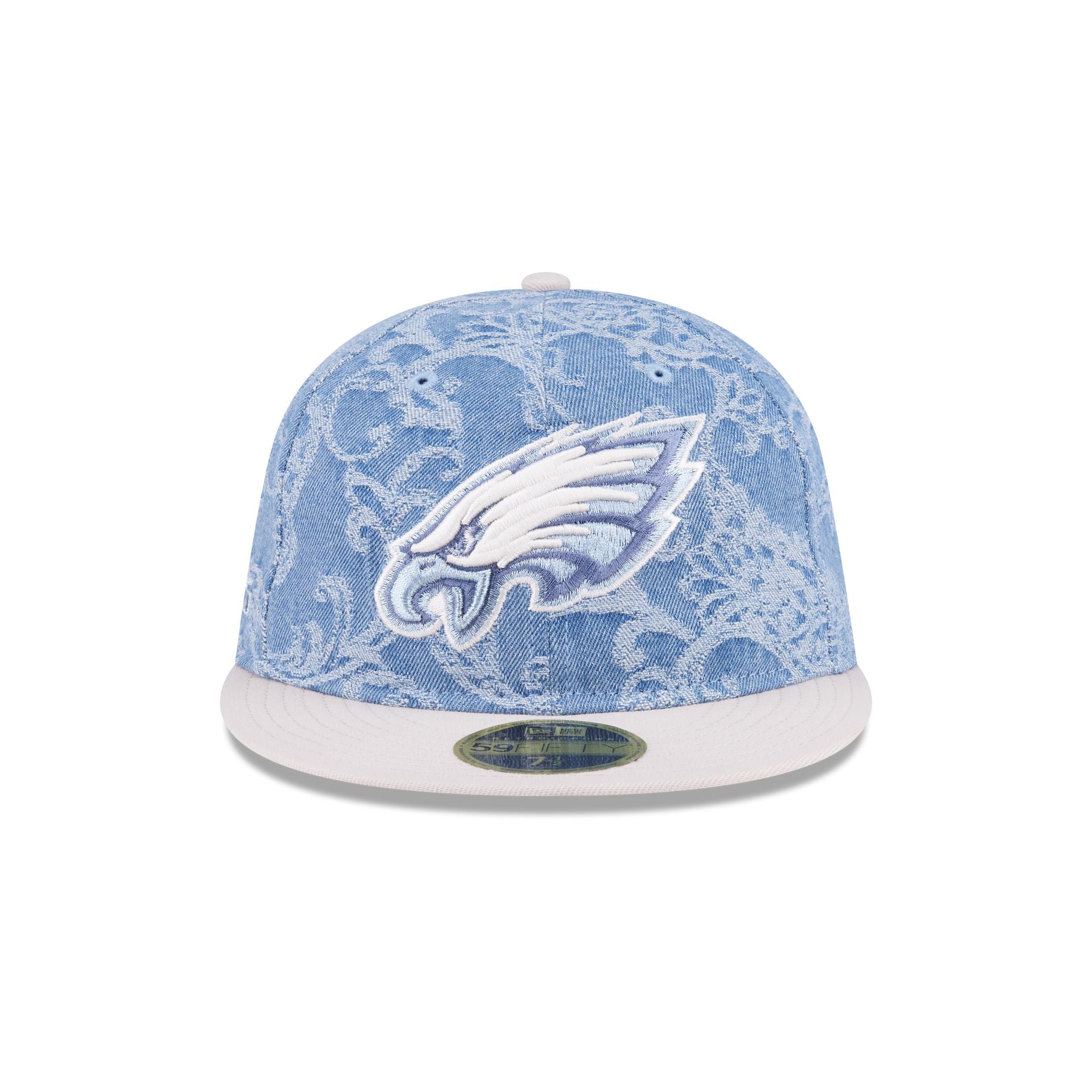 Alternative view of Just Caps Jacquard Denim Philadelphia Eagles Retro Crown 59Fifty Fitted Hat