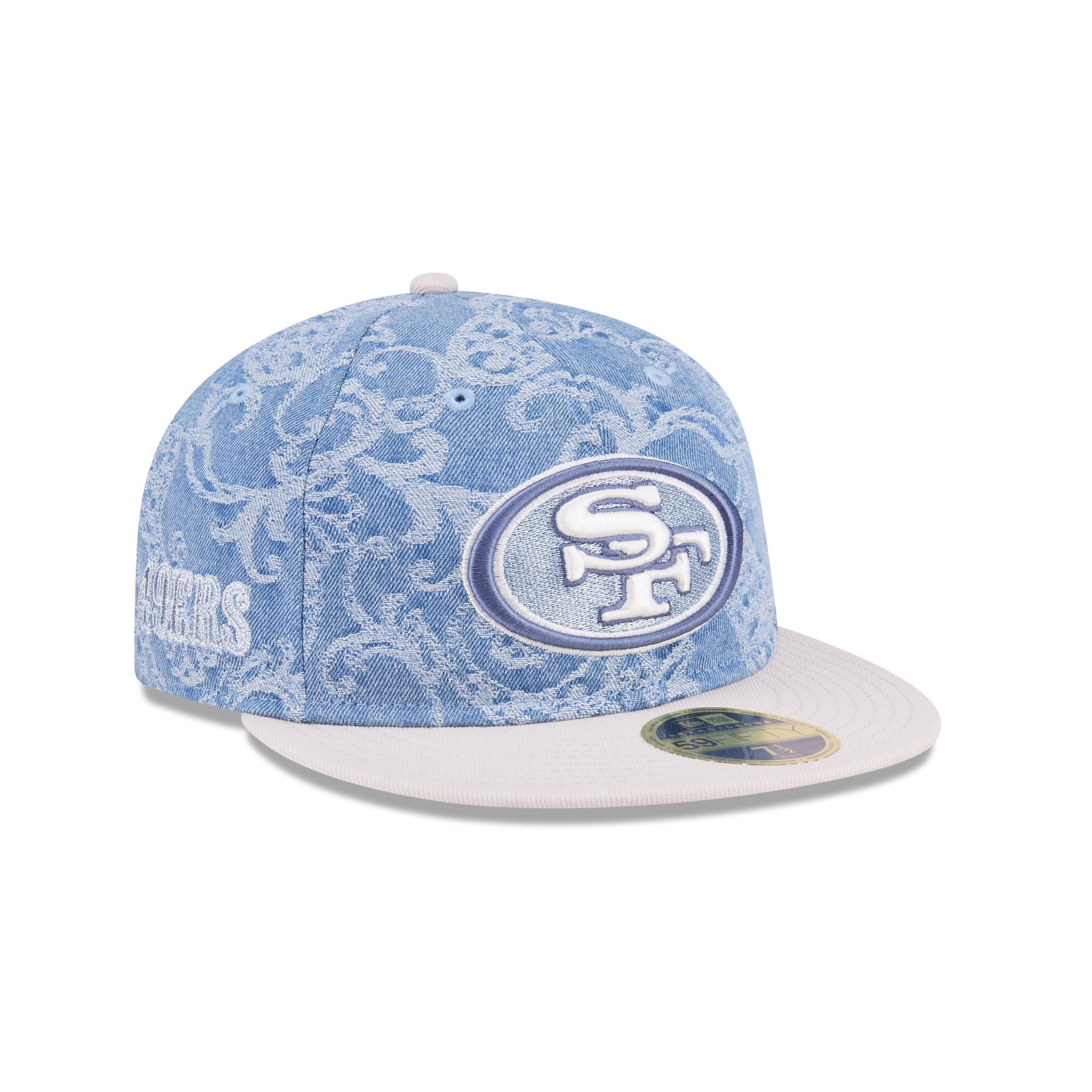 Just Caps Jacquard Denim San Francisco 49Ers Retro Crown 59Fifty Fitted Hat