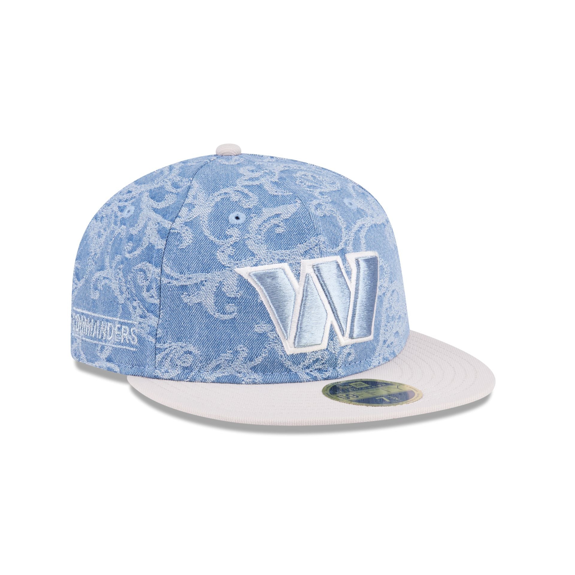 Just Caps Jacquard Denim Washington Commanders Retro Crown 59Fifty Fitted Hat