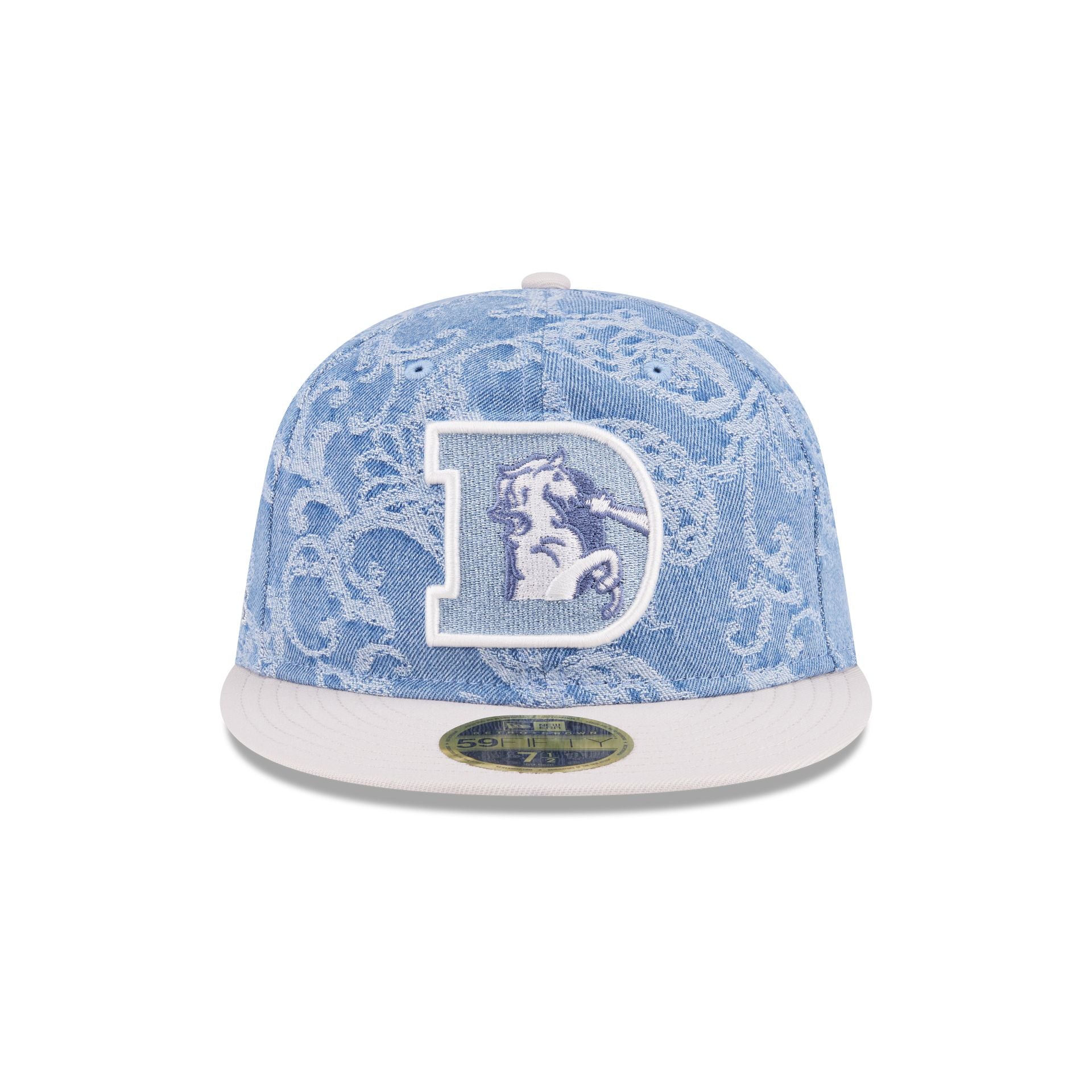 Alternative view of Just Caps Jacquard Denim Denver Broncos Retro Crown 59Fifty Fitted Hat