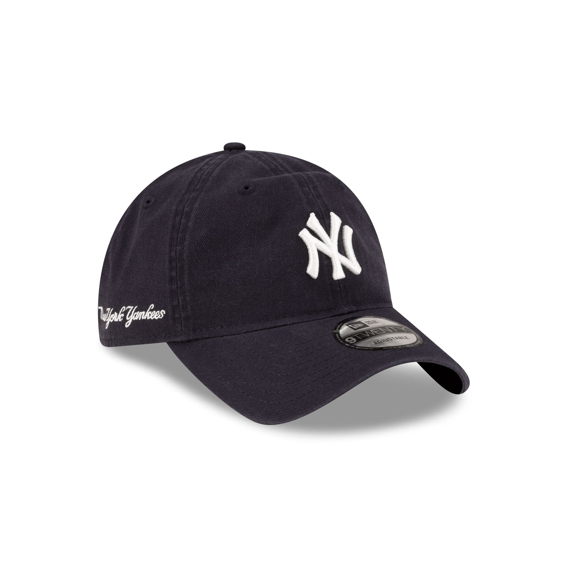 New York Yankees Navy Washed Script 9Twenty Adjustable Hat