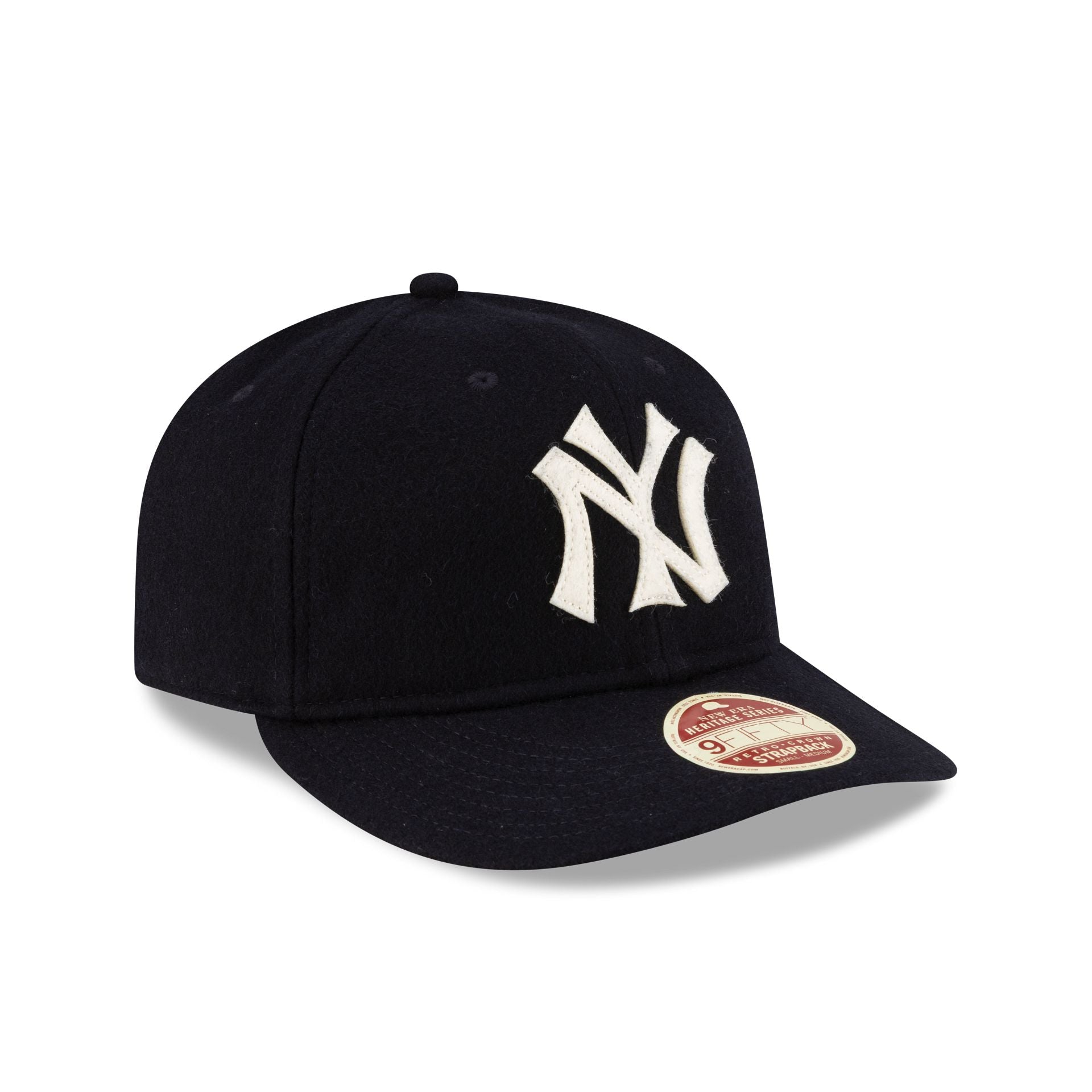 New York Yankees Melton Wool Heritage Series Retro Crown 9Fifty Strapback Hat - Image 3