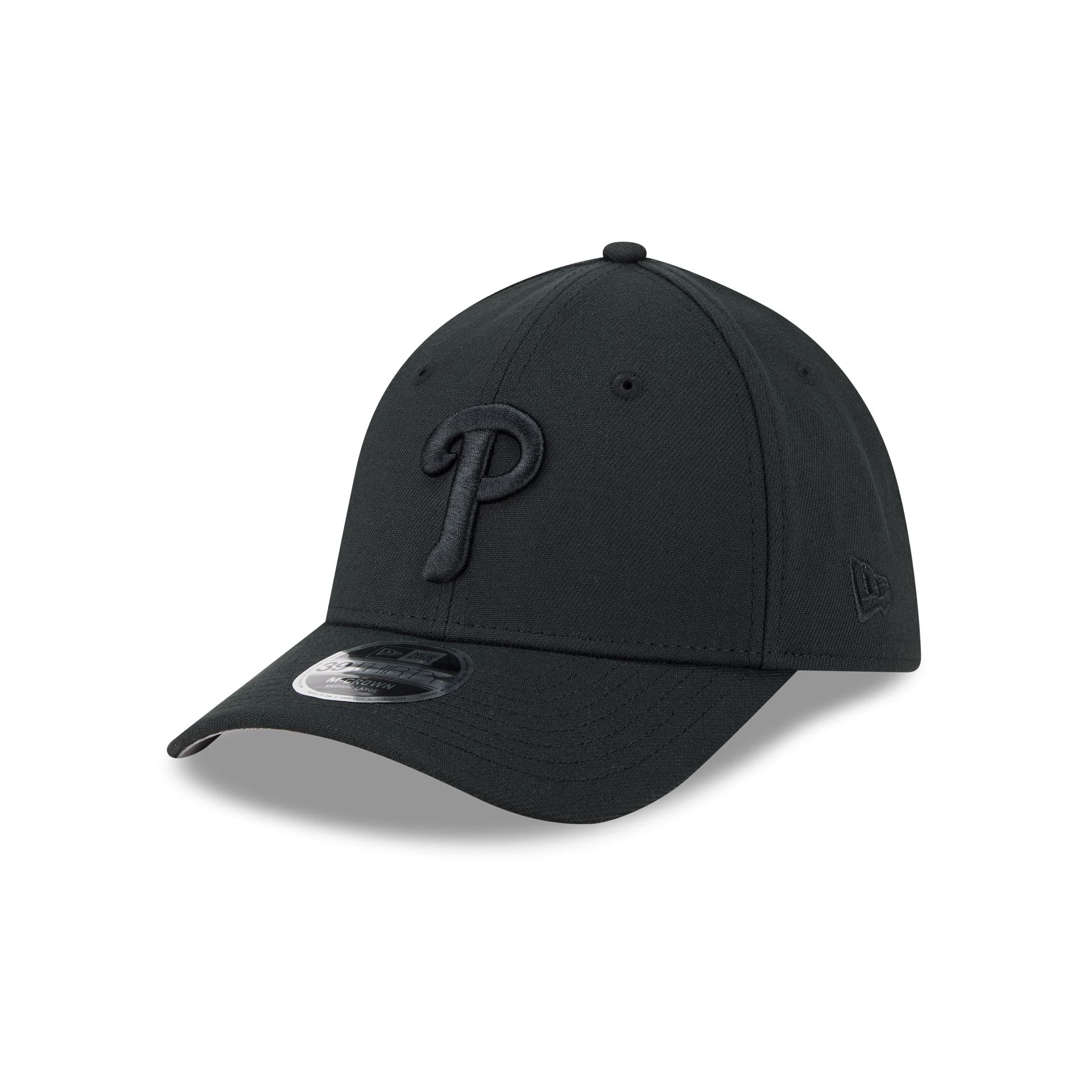 Philadelphia Phillies Black And White 39Thirty M-Crown Stretch Fit Hat