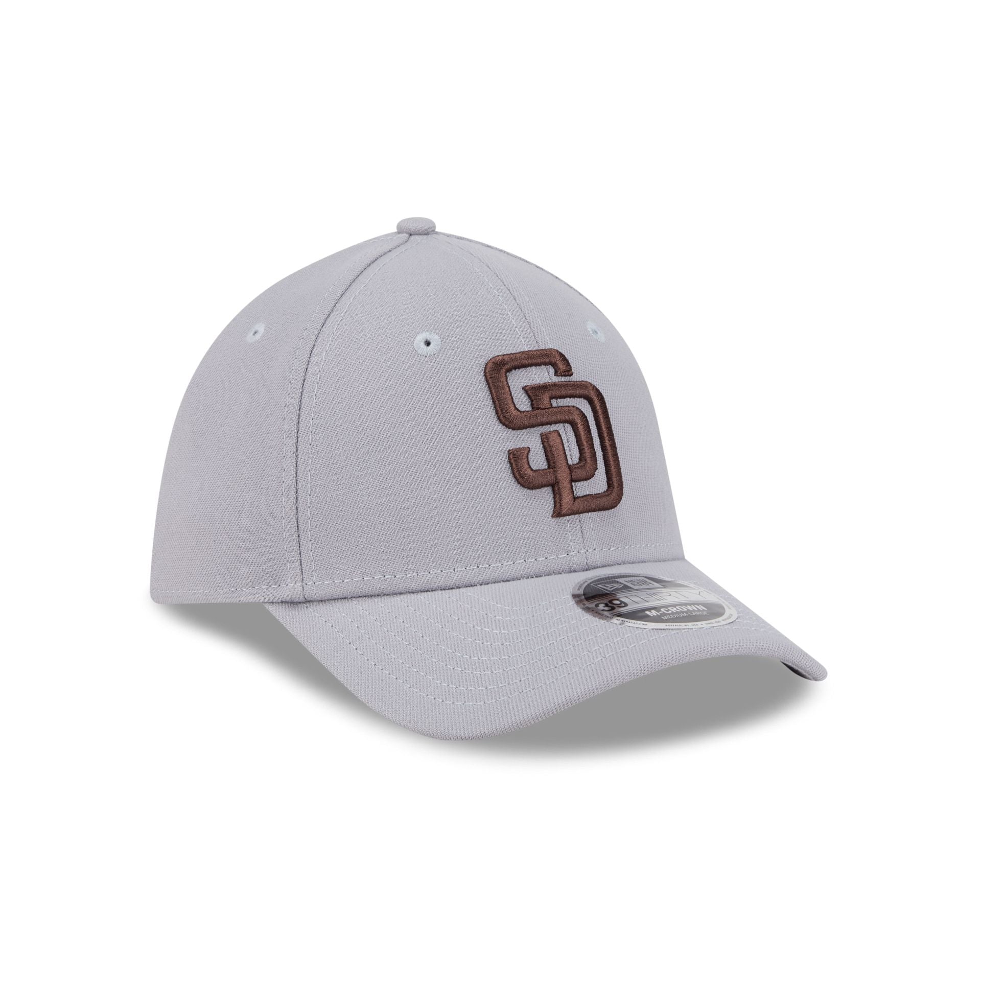 San Diego Padres Gray 39Thirty M-Crown Stretch Fit Hat - Image 3
