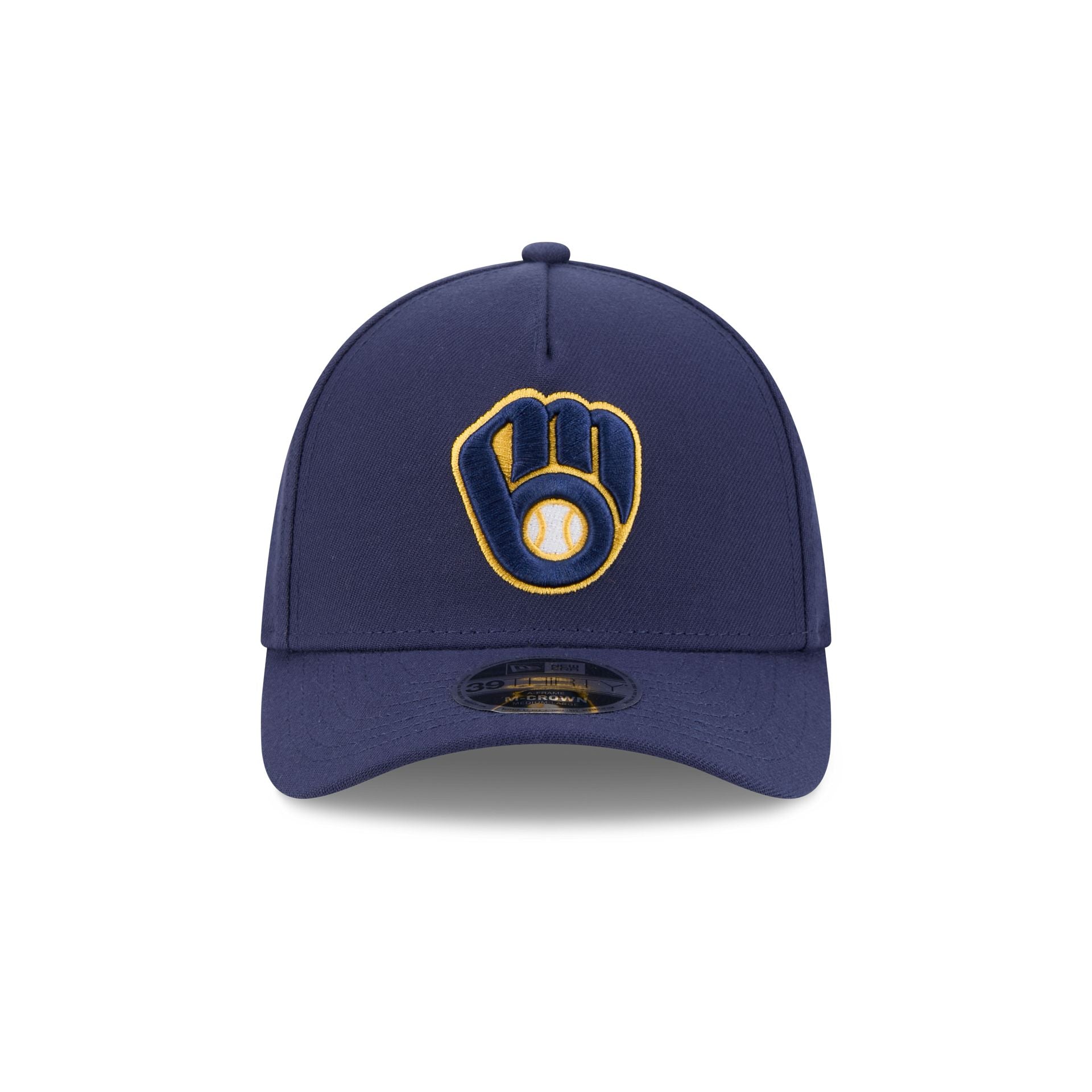 Alternative view of Milwaukee Brewers 39Thirty M-Crown A-Frame Stretch Fit Hat