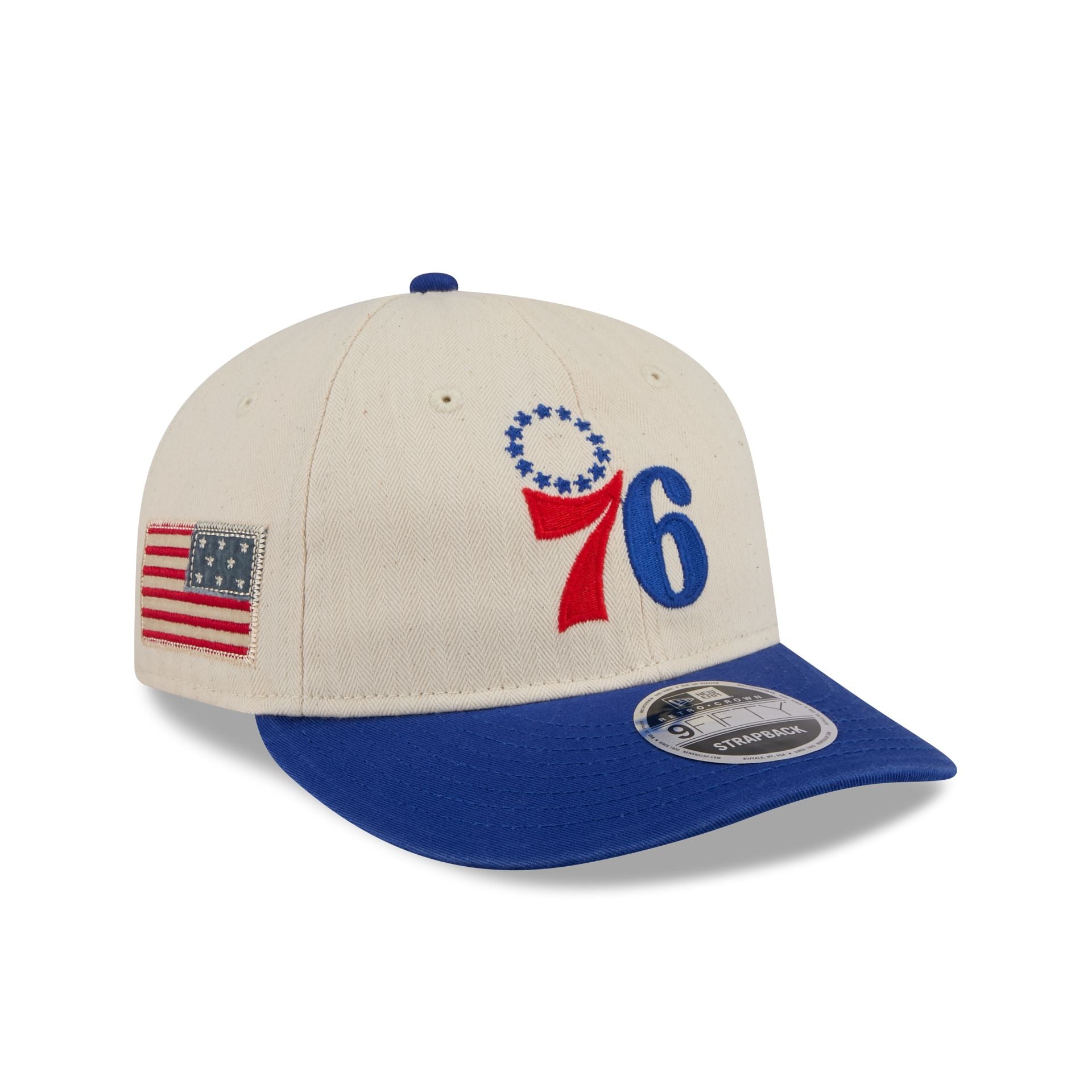Philadelphia 76Ers Three Looms Americana Herringbone Retro Crown 9Fifty Adjustable Hat