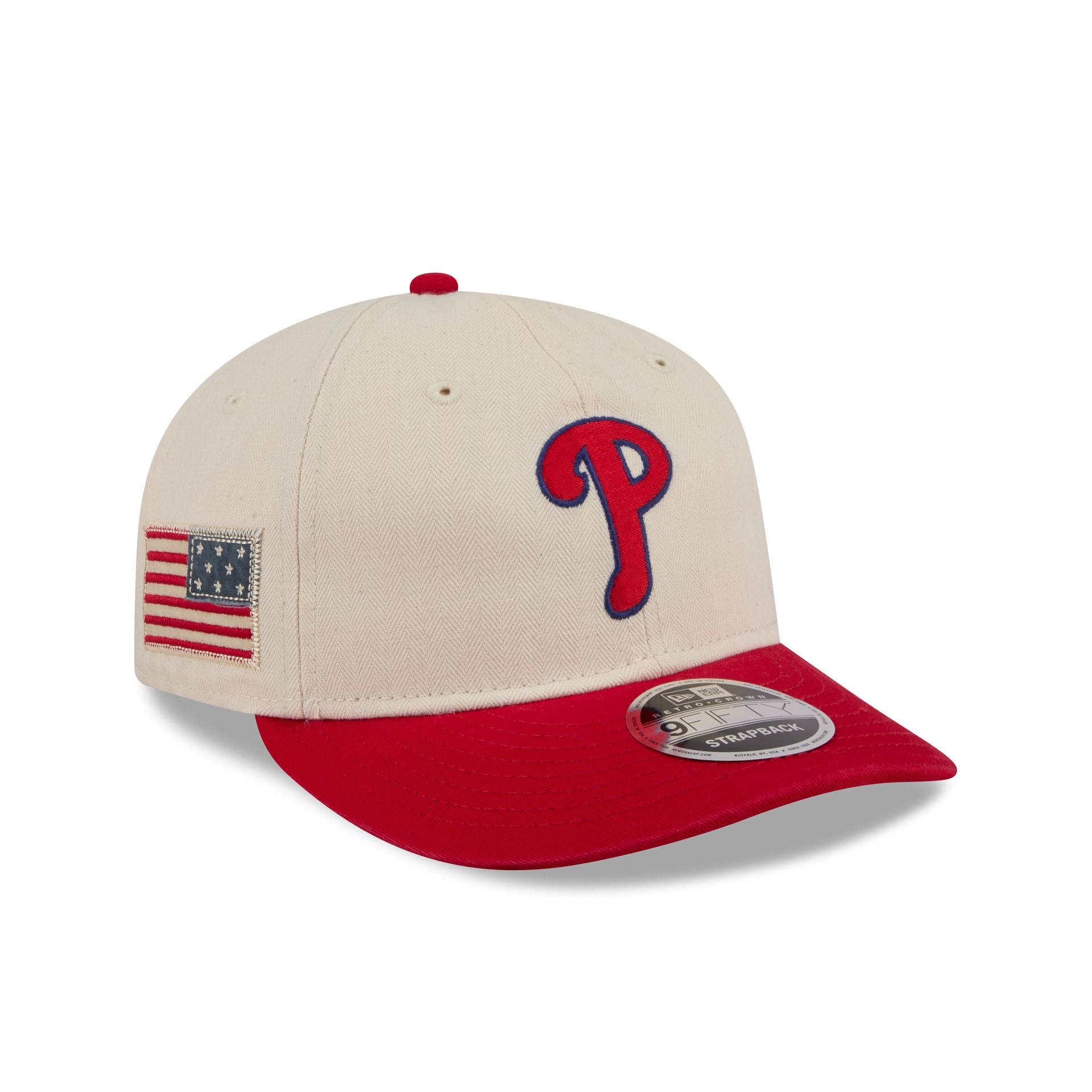 Philadelphia Phillies Three Looms Americana Herringbone Retro Crown 9Fifty Adjustable Hat