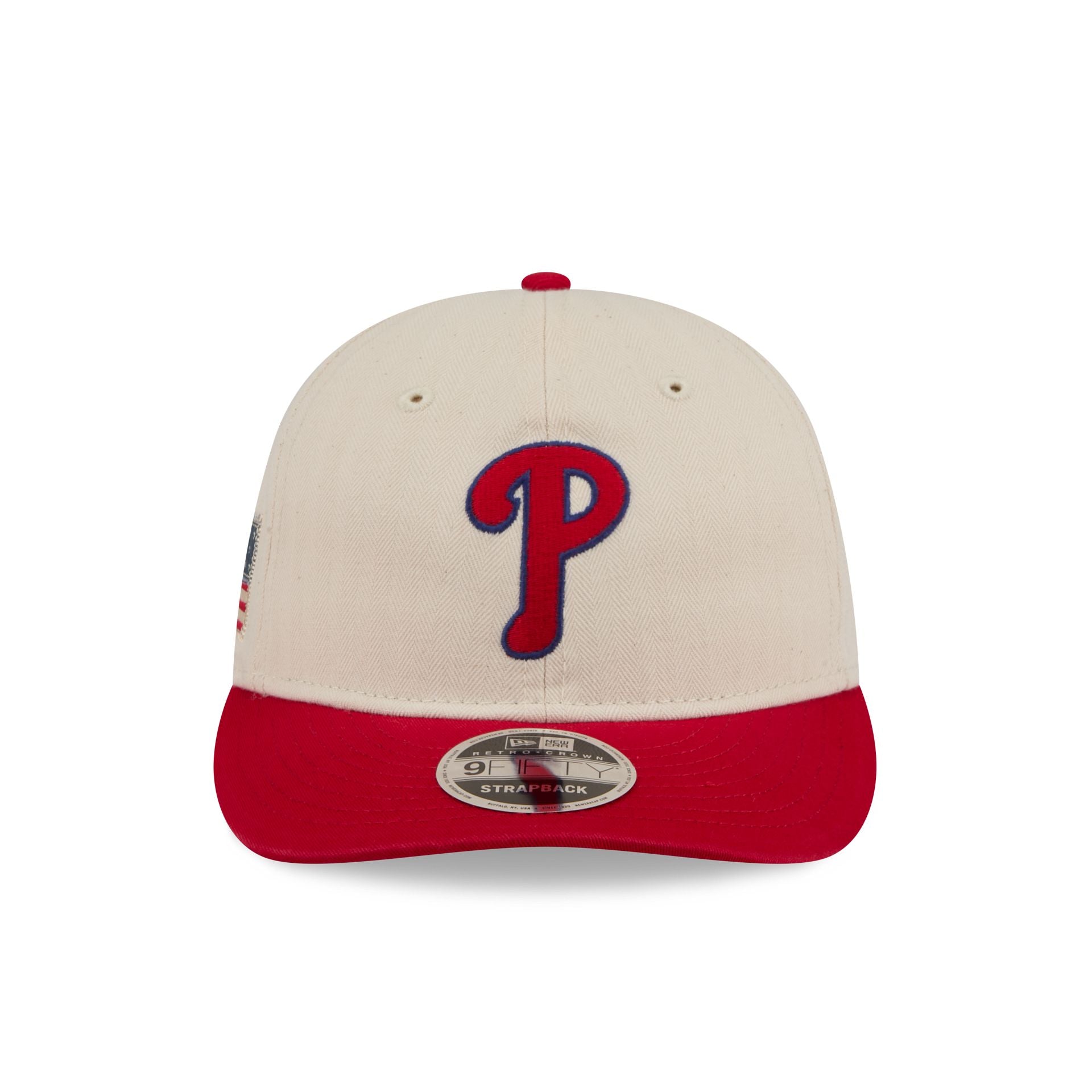 Alternative view of Philadelphia Phillies Three Looms Americana Herringbone Retro Crown 9Fifty Adjustable Hat