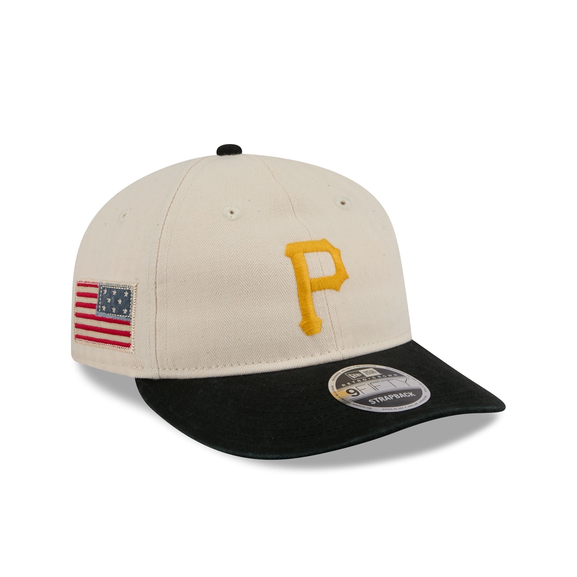 Pittsburgh Pirates Three Looms Americana Herringbone Retro Crown 9Fifty Adjustable Hat