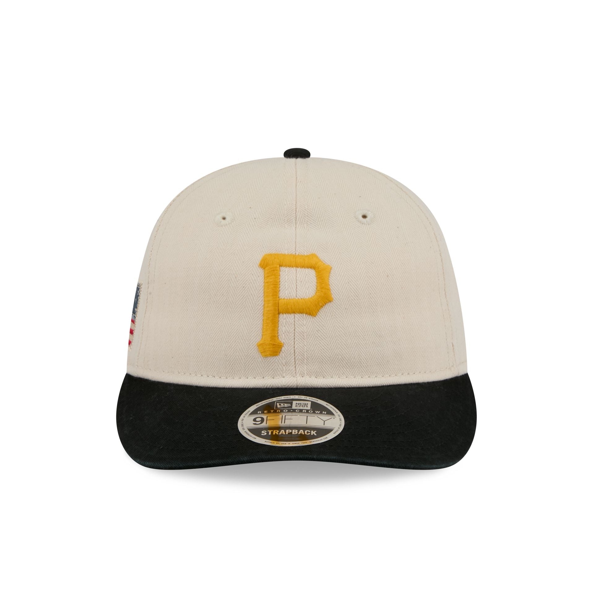 Alternative view of Pittsburgh Pirates Three Looms Americana Herringbone Retro Crown 9Fifty Adjustable Hat