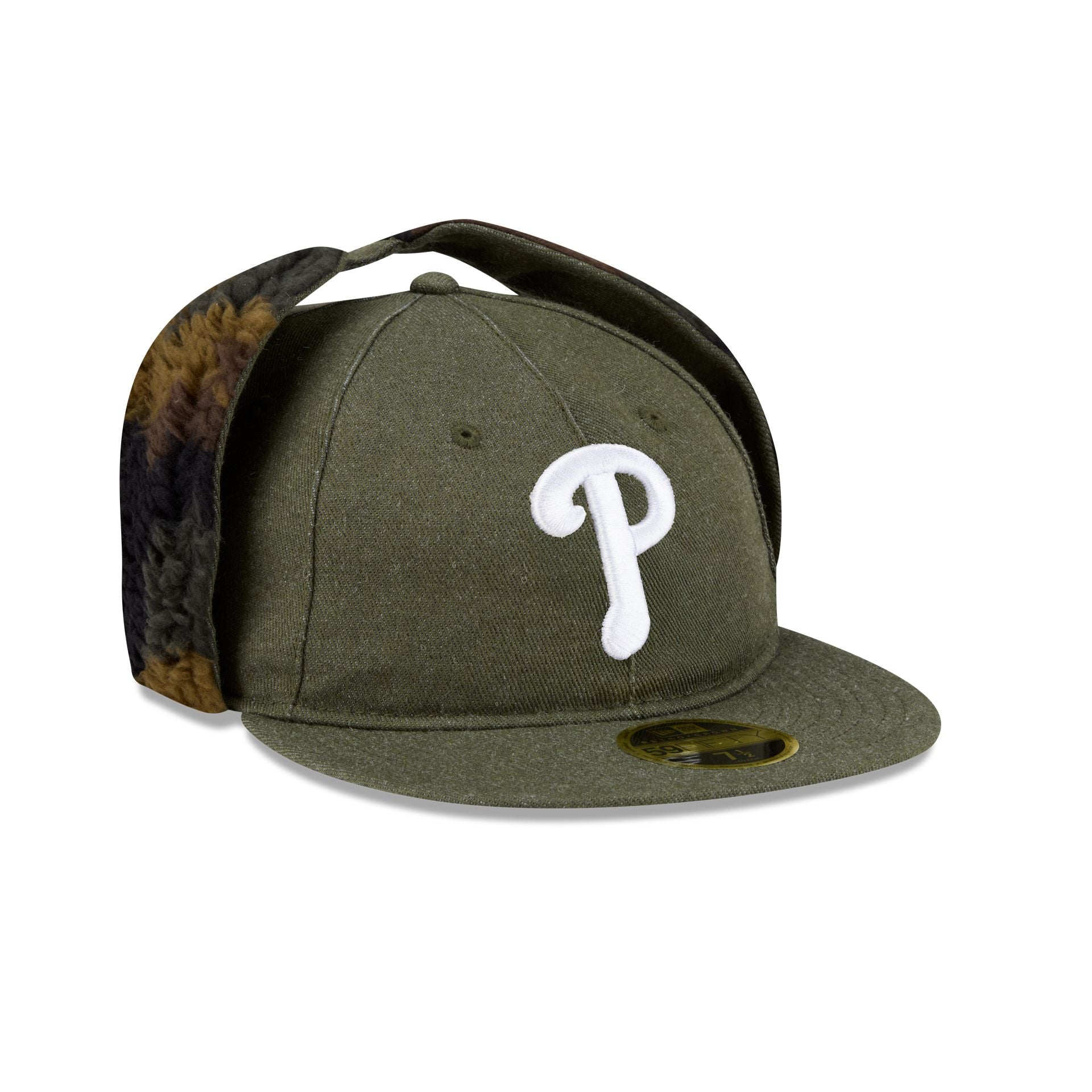 Philadelphia Phillies Three Looms Cotton Twill Camo Retro Crown Dog Ear 59Fifty Fitted Hat - Image 3
