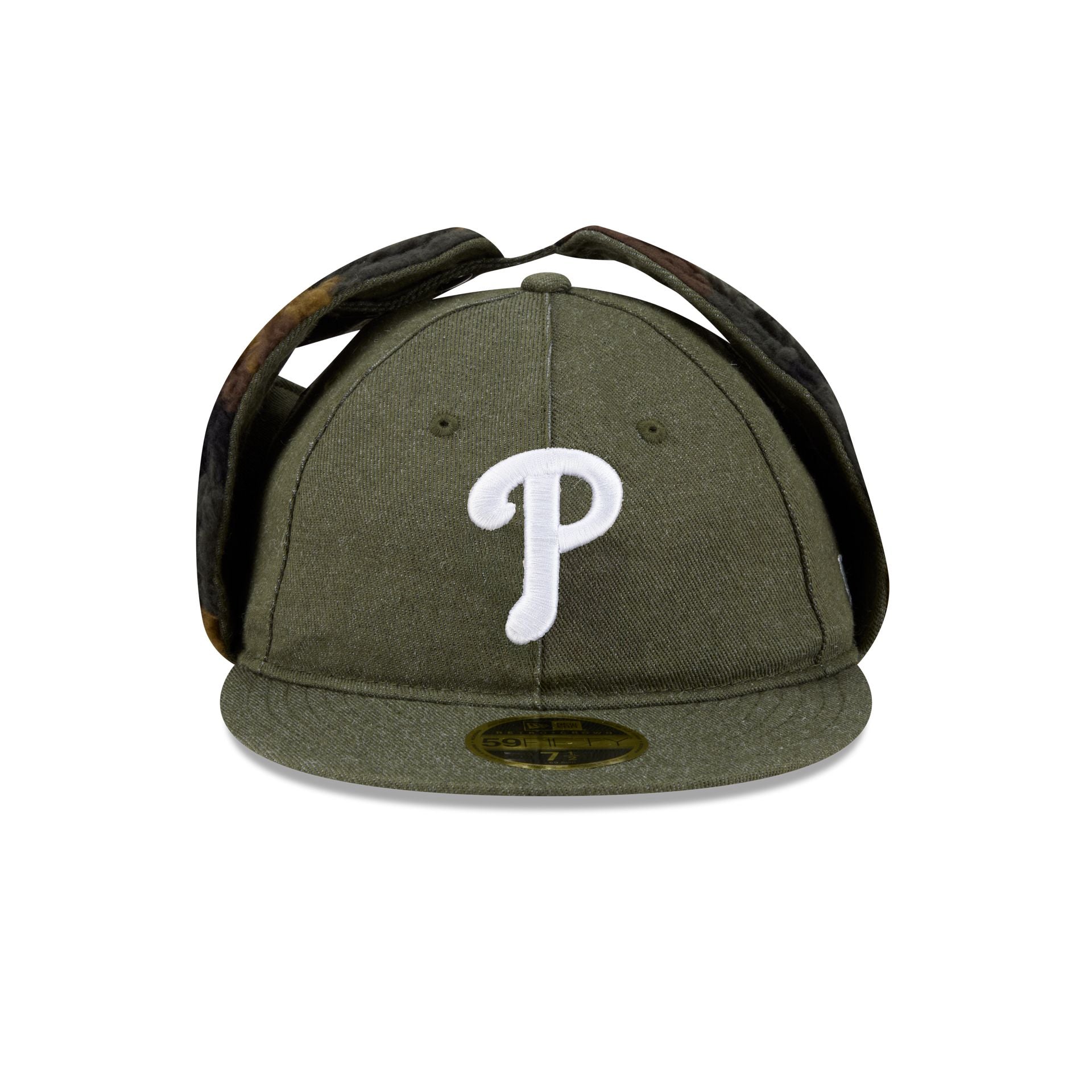Alternative view of Philadelphia Phillies Three Looms Cotton Twill Camo Retro Crown Dog Ear 59Fifty Fitted Hat