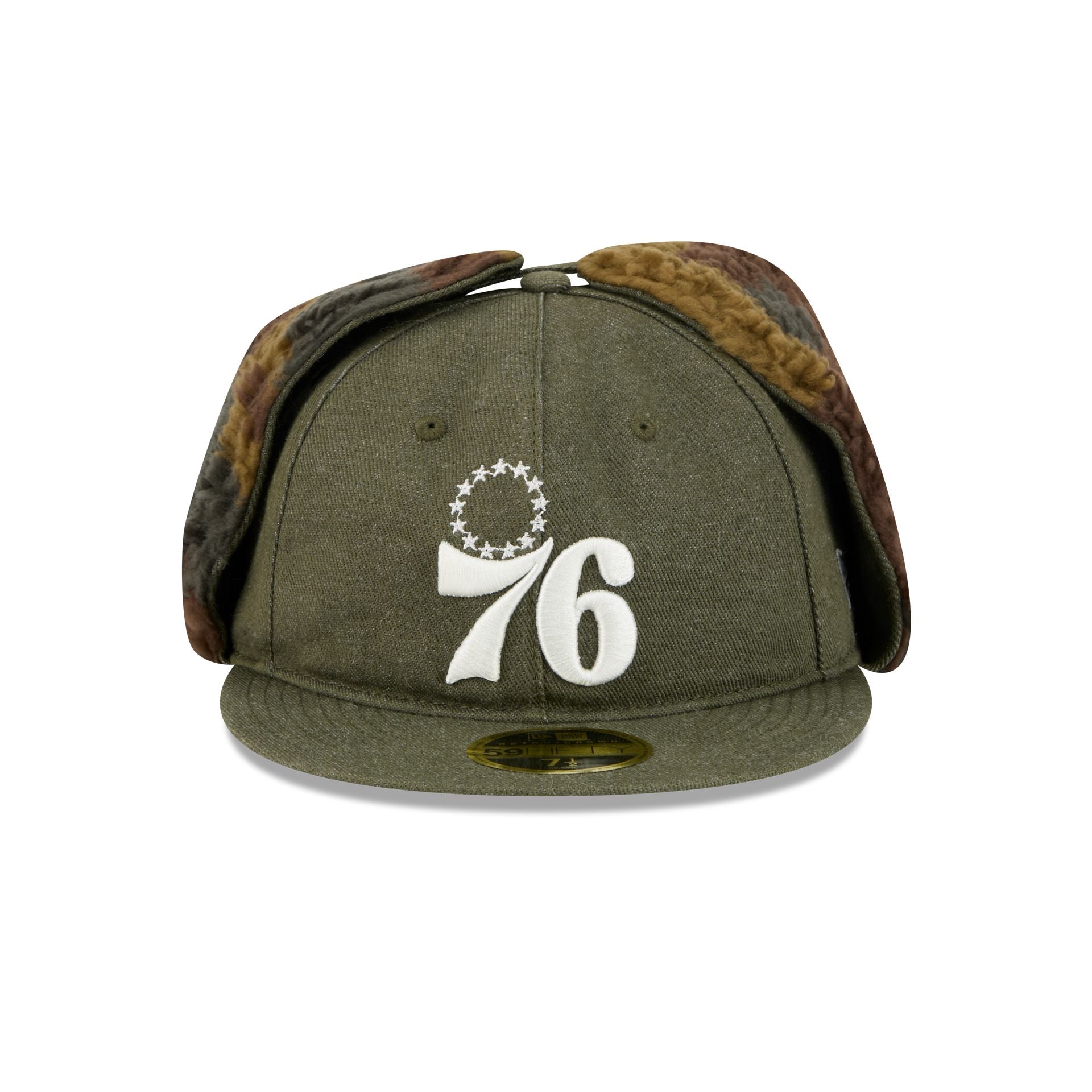 Alternative view of Philadelphia 76Ers Three Looms Cotton Twill Camo Retro Crown Dog Ear 59Fifty Fitted Hat