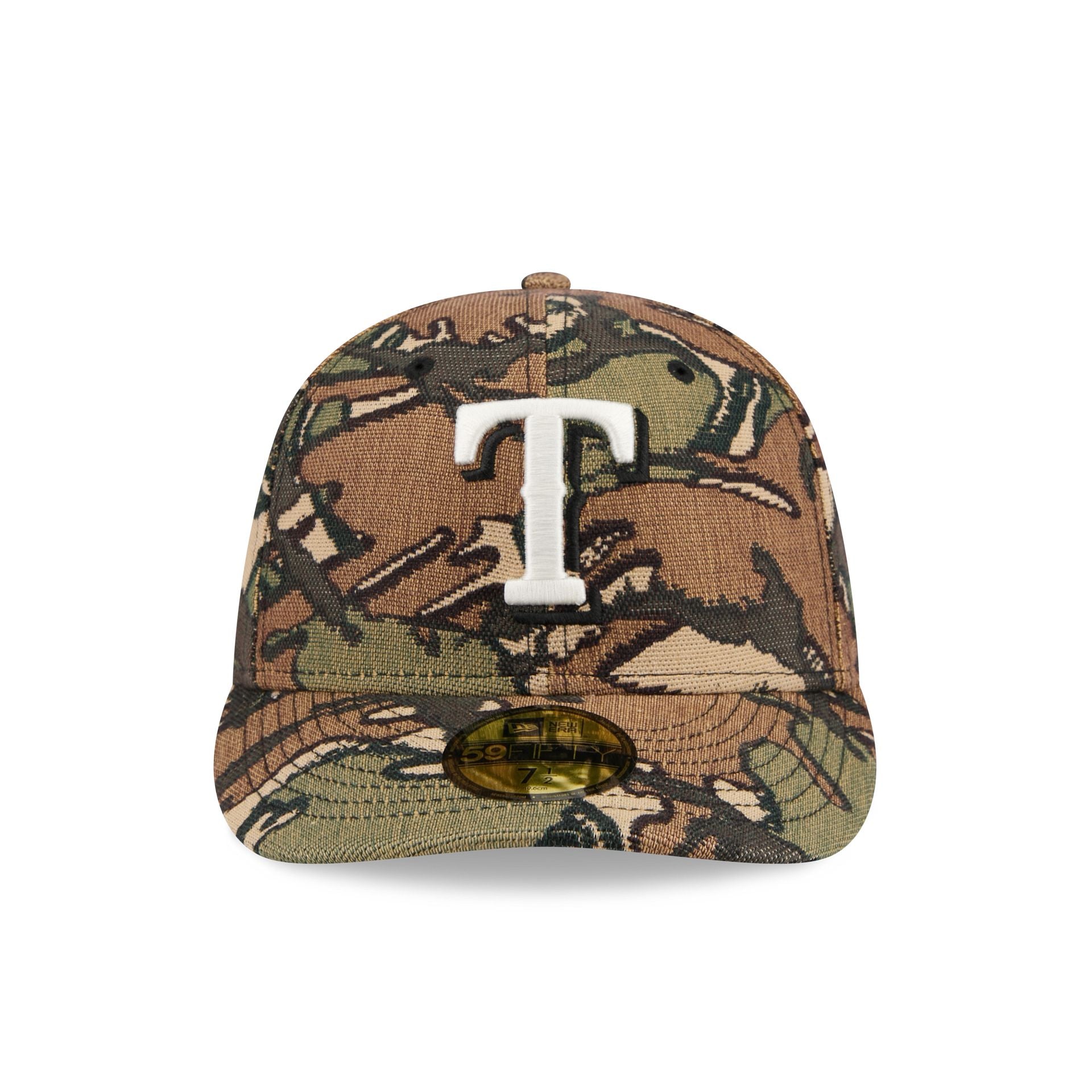 Alternative view of Texas Rangers Three Looms Jacquard Camo 59Fifty Fitted Hat
