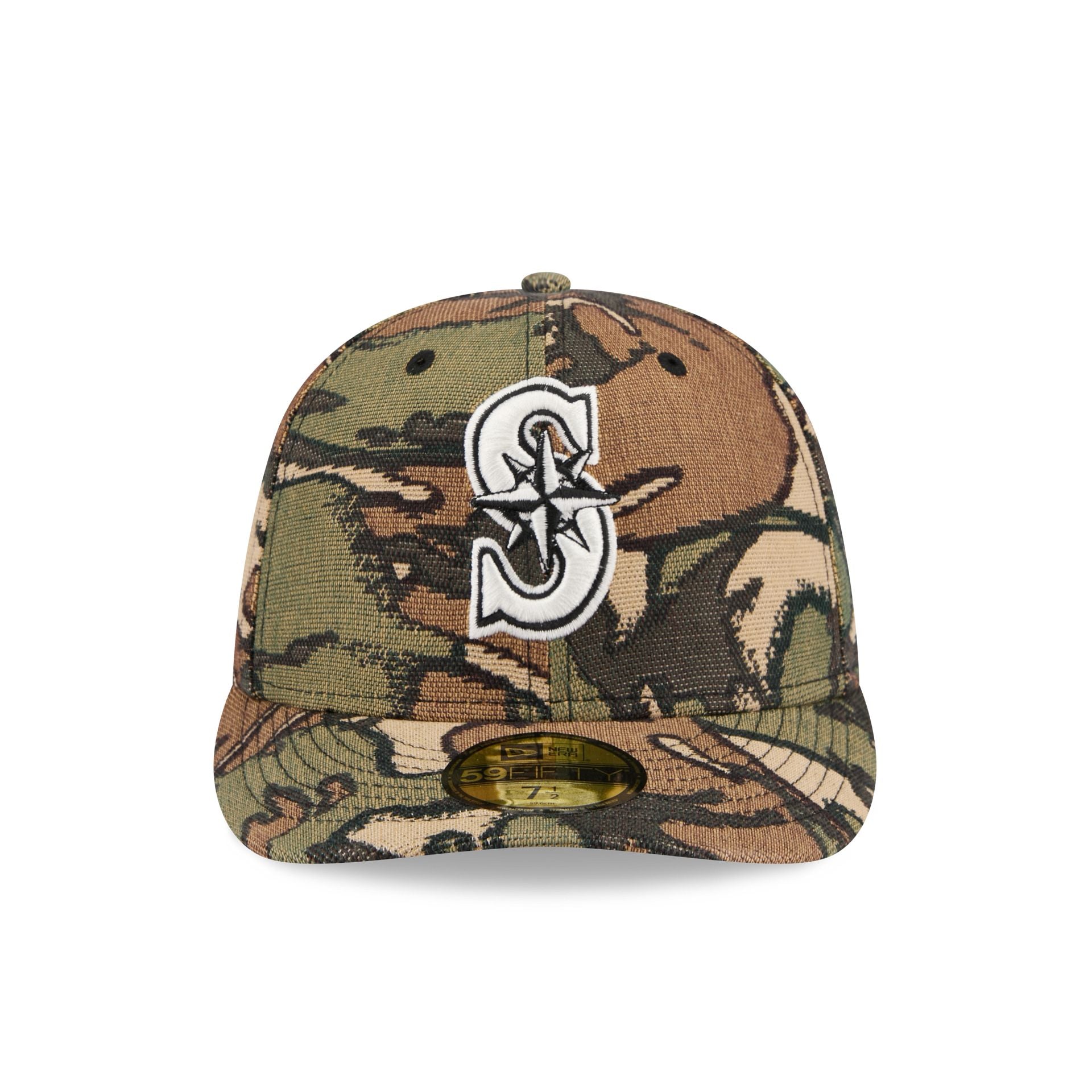 Alternative view of Seattle Mariners Three Looms Jacquard Camo 59Fifty Fitted Hat
