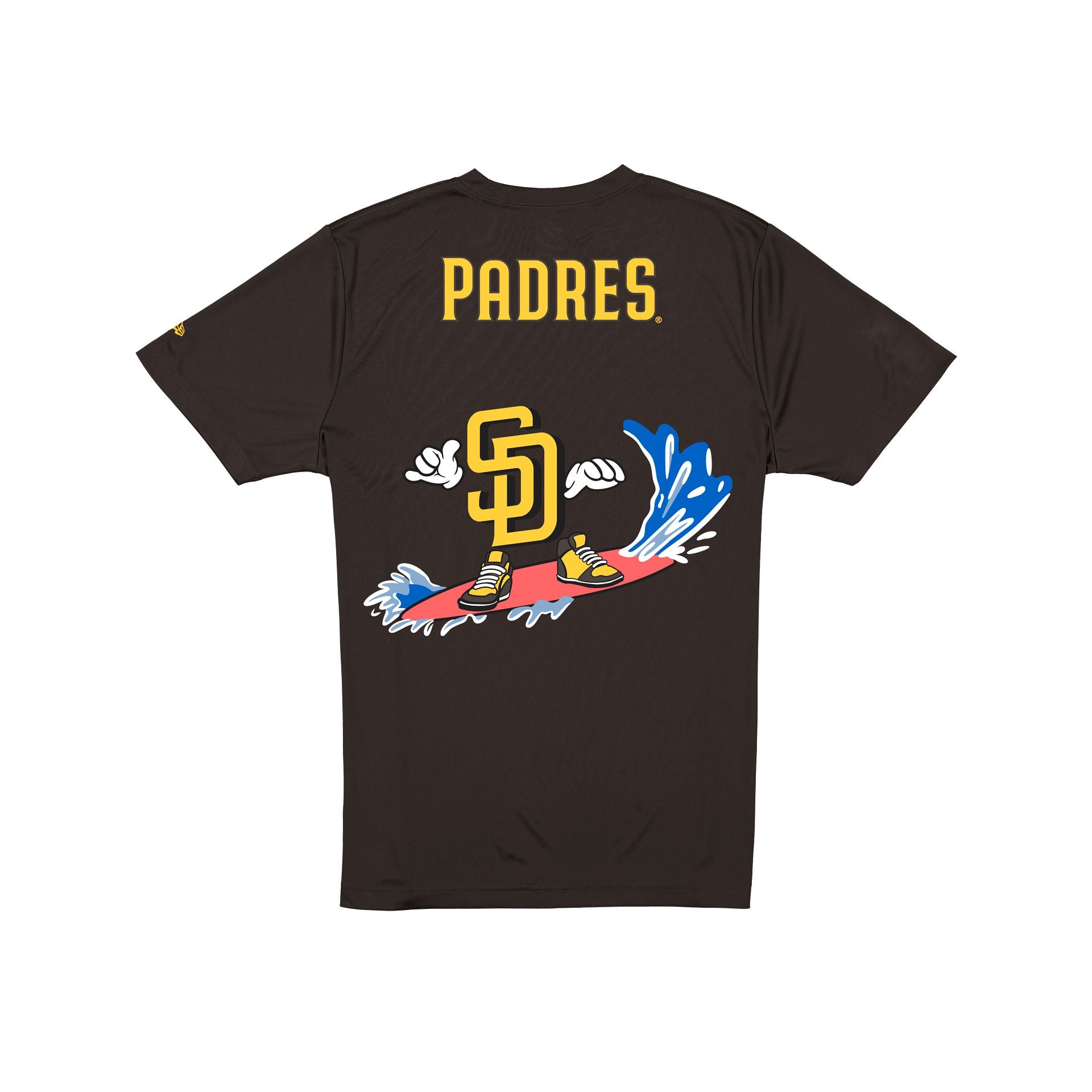 Alternative view of San Diego Padres Cartoon Brown T-Shirt