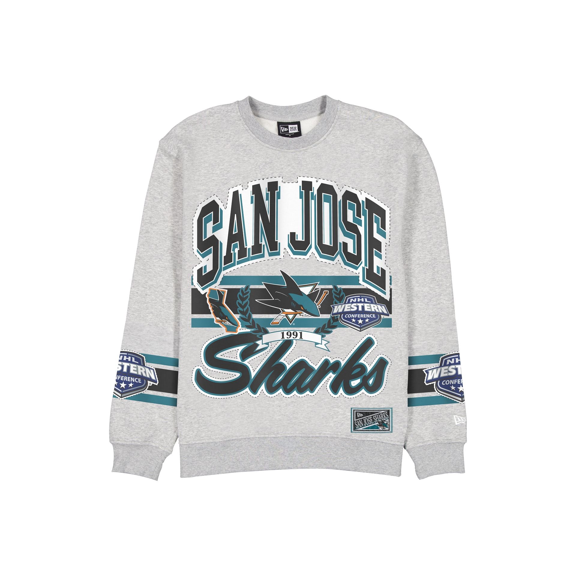 San Jose Sharks Sport Classics Vintage Gray Crewneck