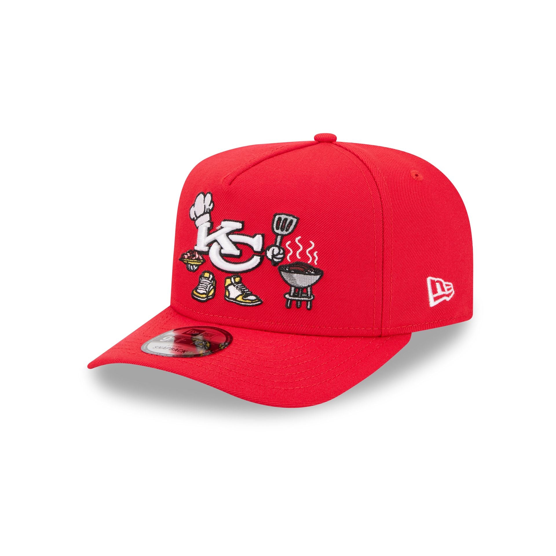 Kansas City Chiefs Cartoon 9Fifty A-Frame Snapback Hat - Image 3