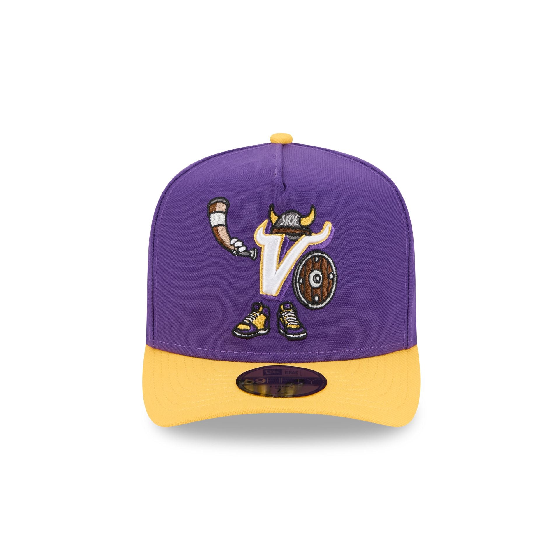 Alternative view of Minnesota Vikings Cartoon 59Fifty A-Frame Fitted Hat