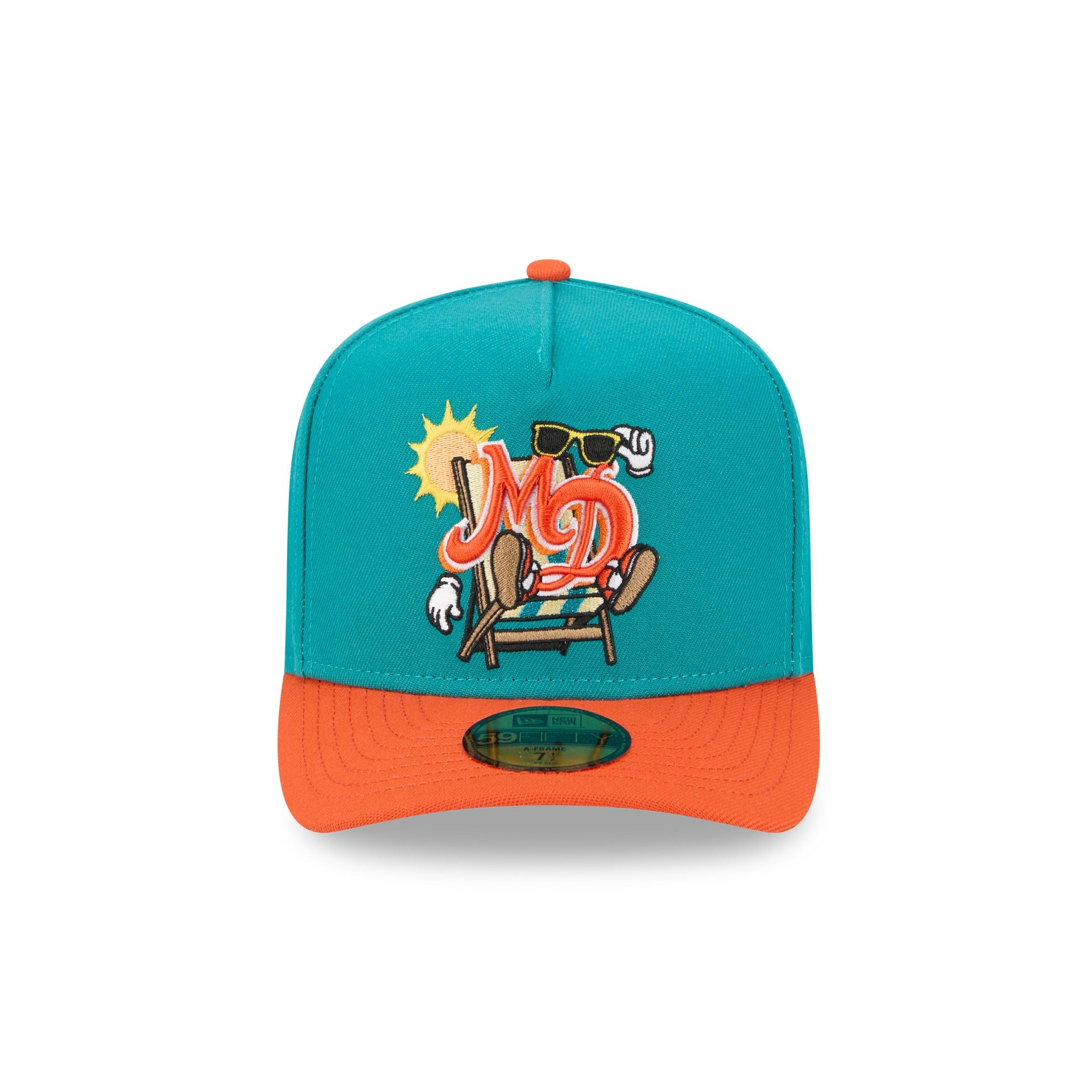 Alternative view of Miami Dolphins Cartoon 59Fifty A-Frame Fitted Hat