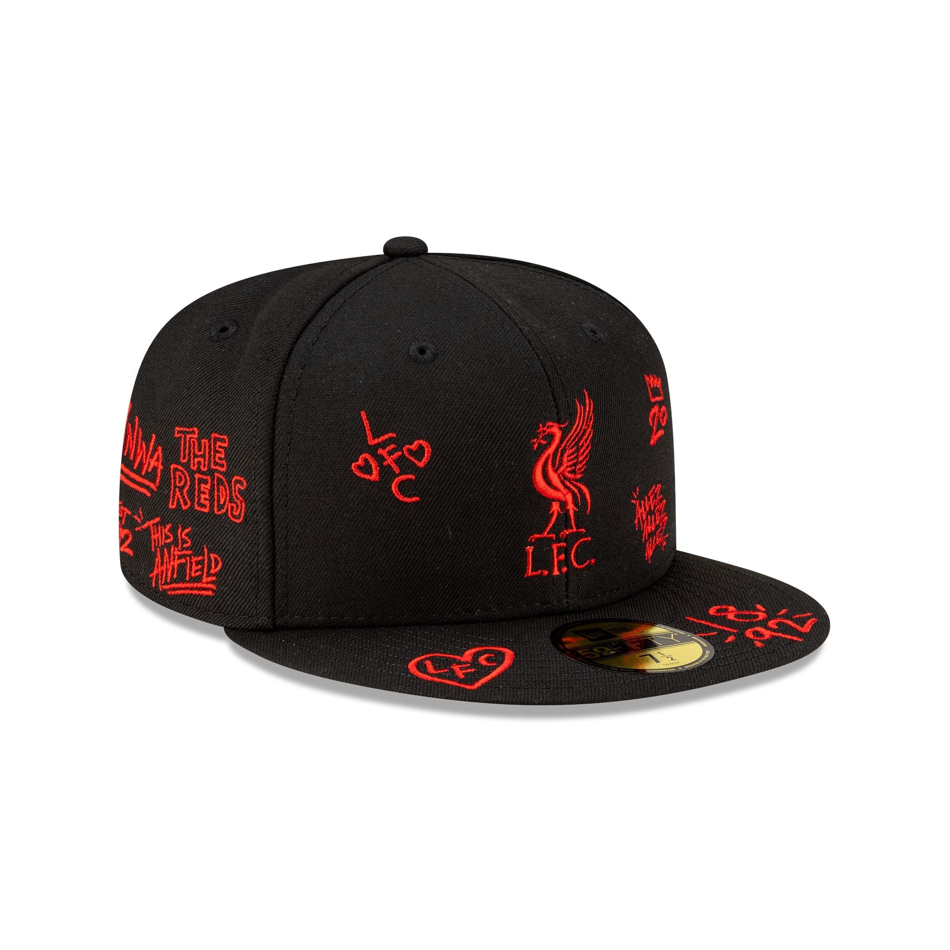 Liverpool Fc Scribble 59Fifty Fitted Hat