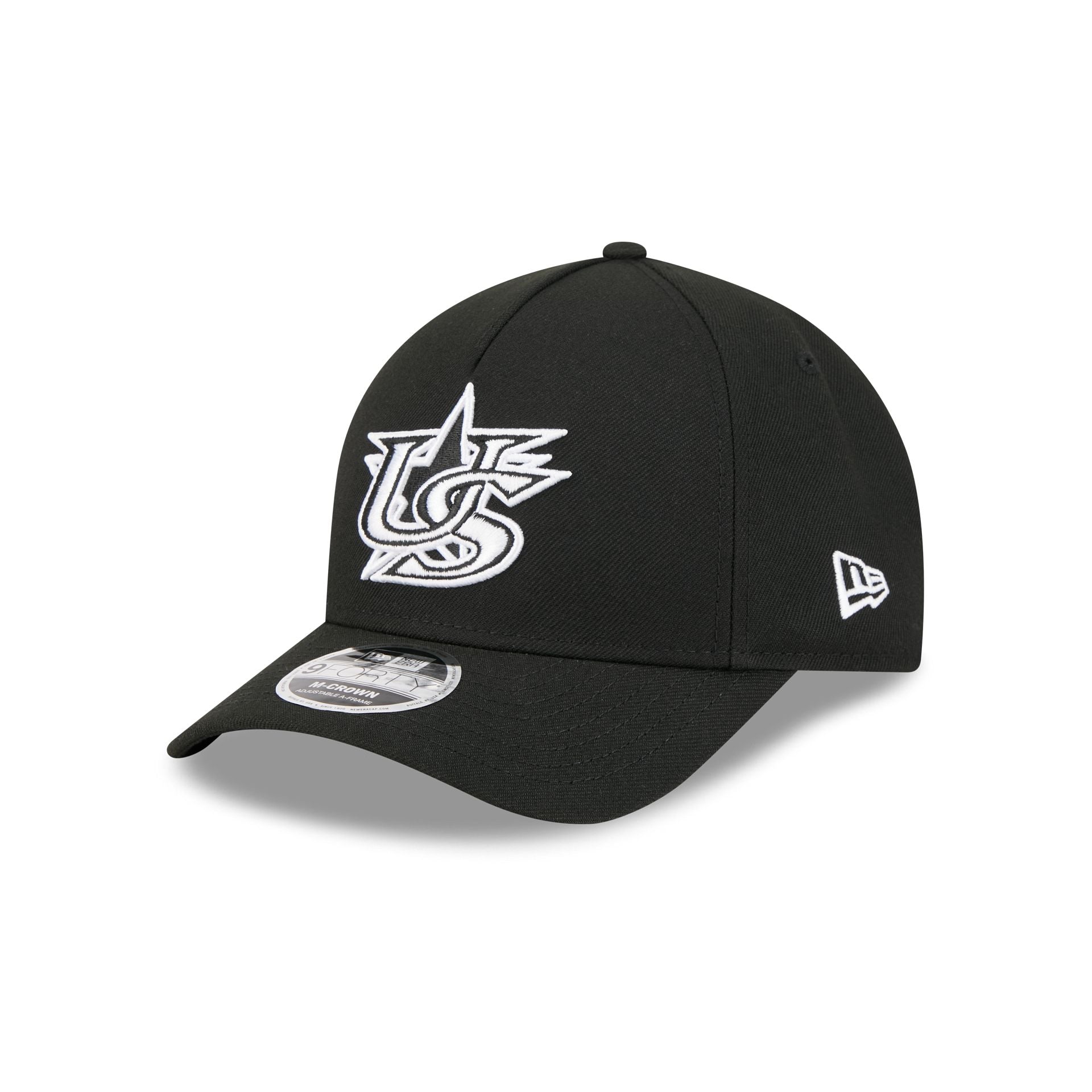 Usa World Baseball Classic Black And White 9Forty M-Crown A-Frame Snapback Hat - Image 3