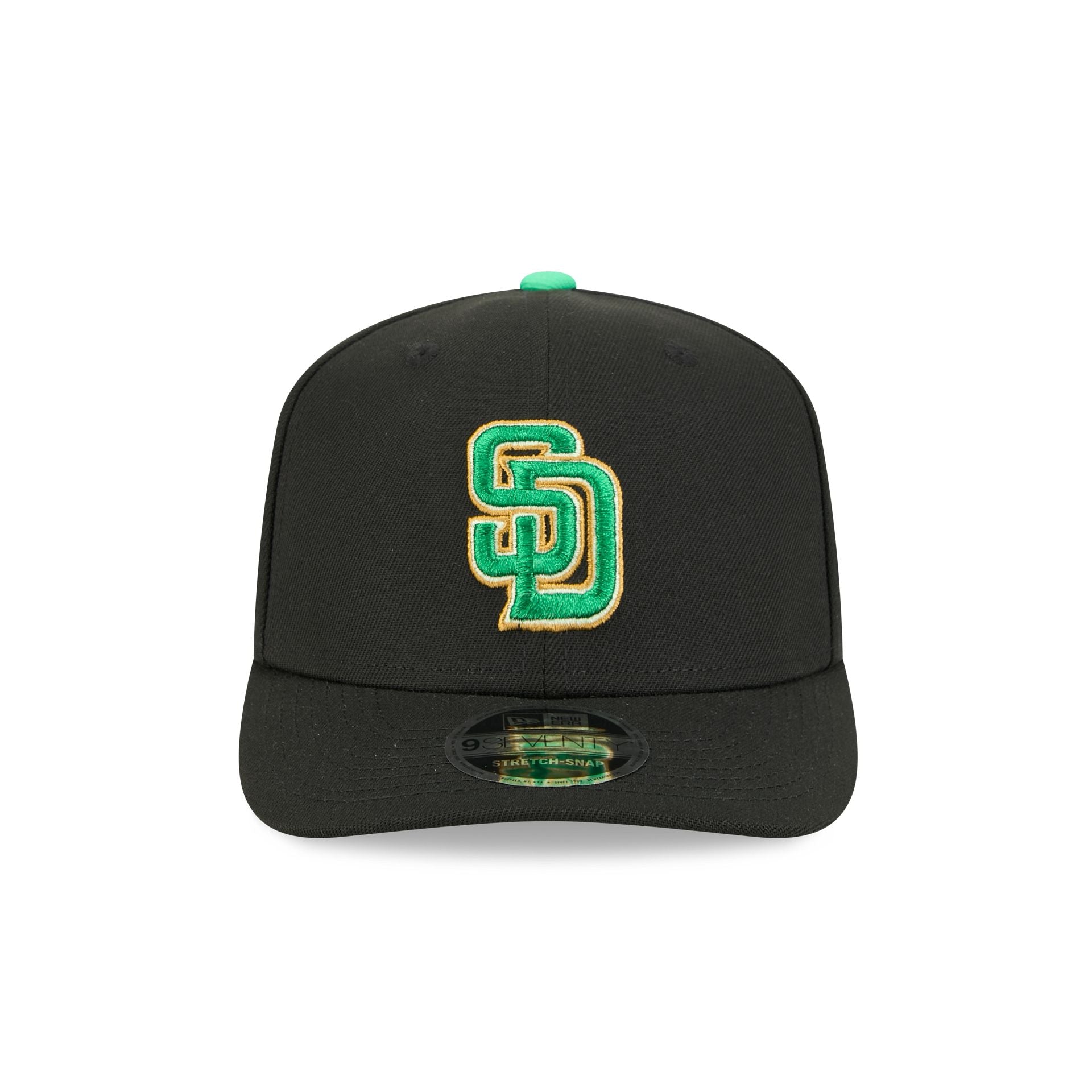 Alternative view of San Diego Padres St. Patrick's Day 2026 9Seventy Stretch-Snap Hat