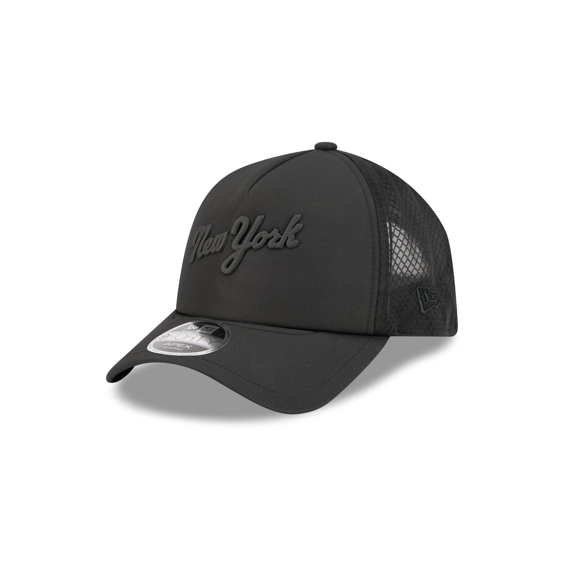 New York Mets 2026 Batting Practice Black 9Forty Apex Trucker Hat