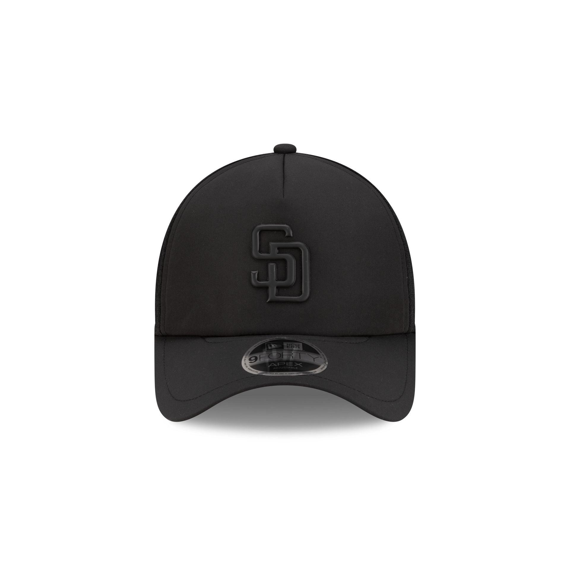 Alternative view of San Diego Padres 2026 Batting Practice Black 9Forty Apex Trucker Hat