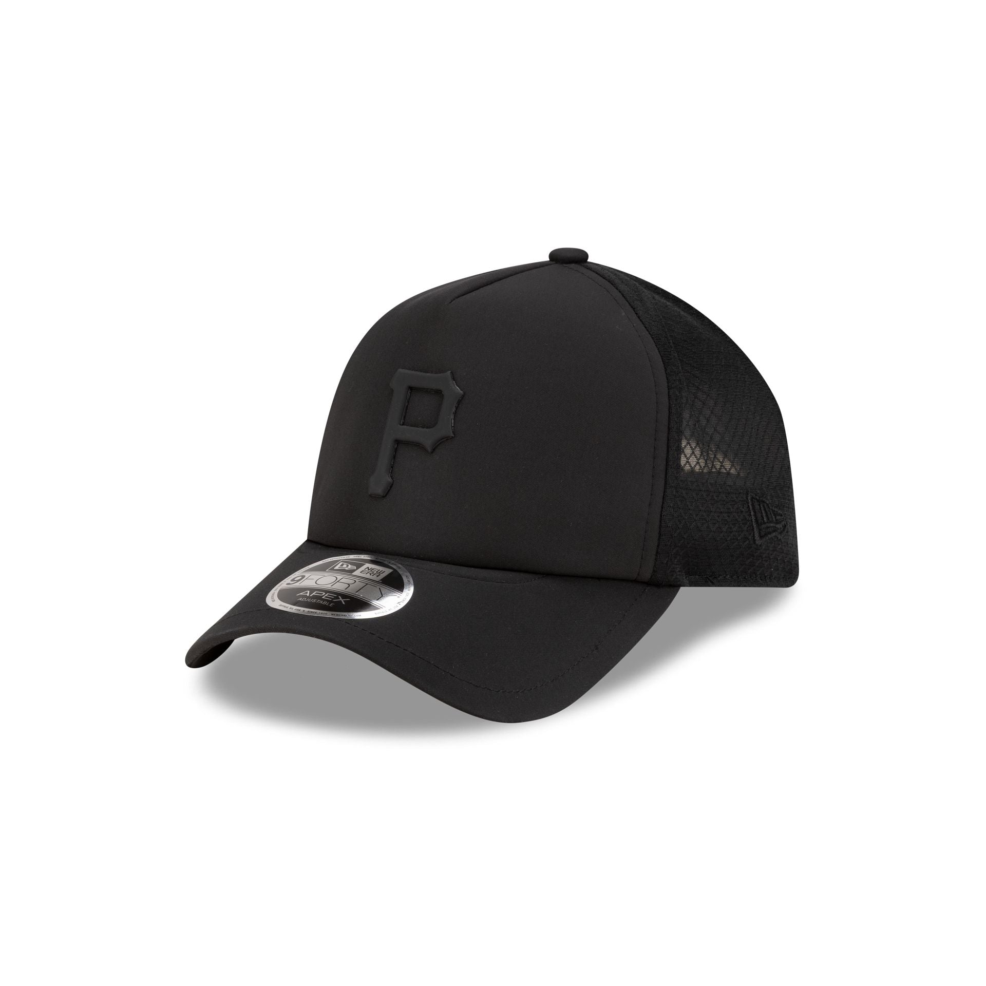 Pittsburgh Pirates 2026 Batting Practice Black 9Forty Apex Trucker Hat