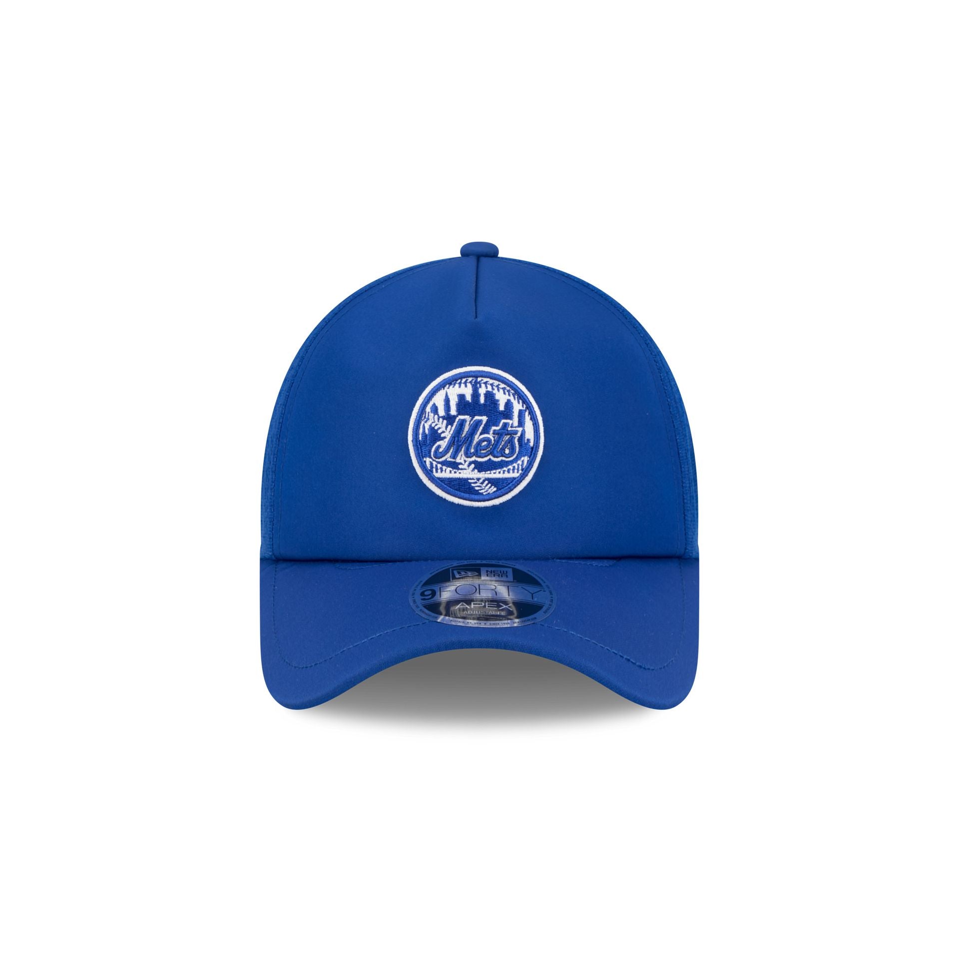 Alternative view of New York Mets 2026 Batting Practice Alt Circle 9Forty Apex Trucker Hat