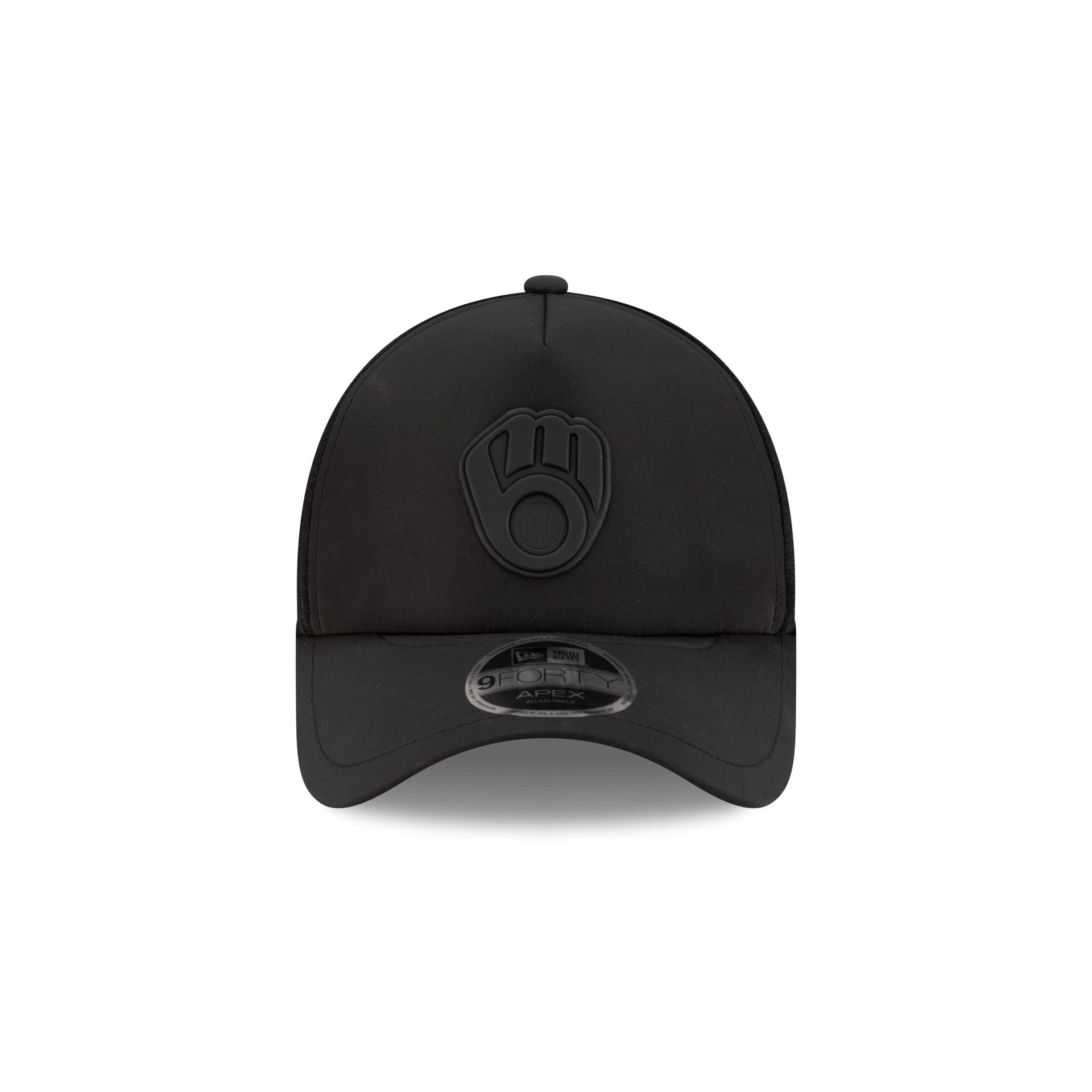 Alternative view of Milwaukee Brewers 2026 Batting Practice Black 9Forty Apex Trucker Hat