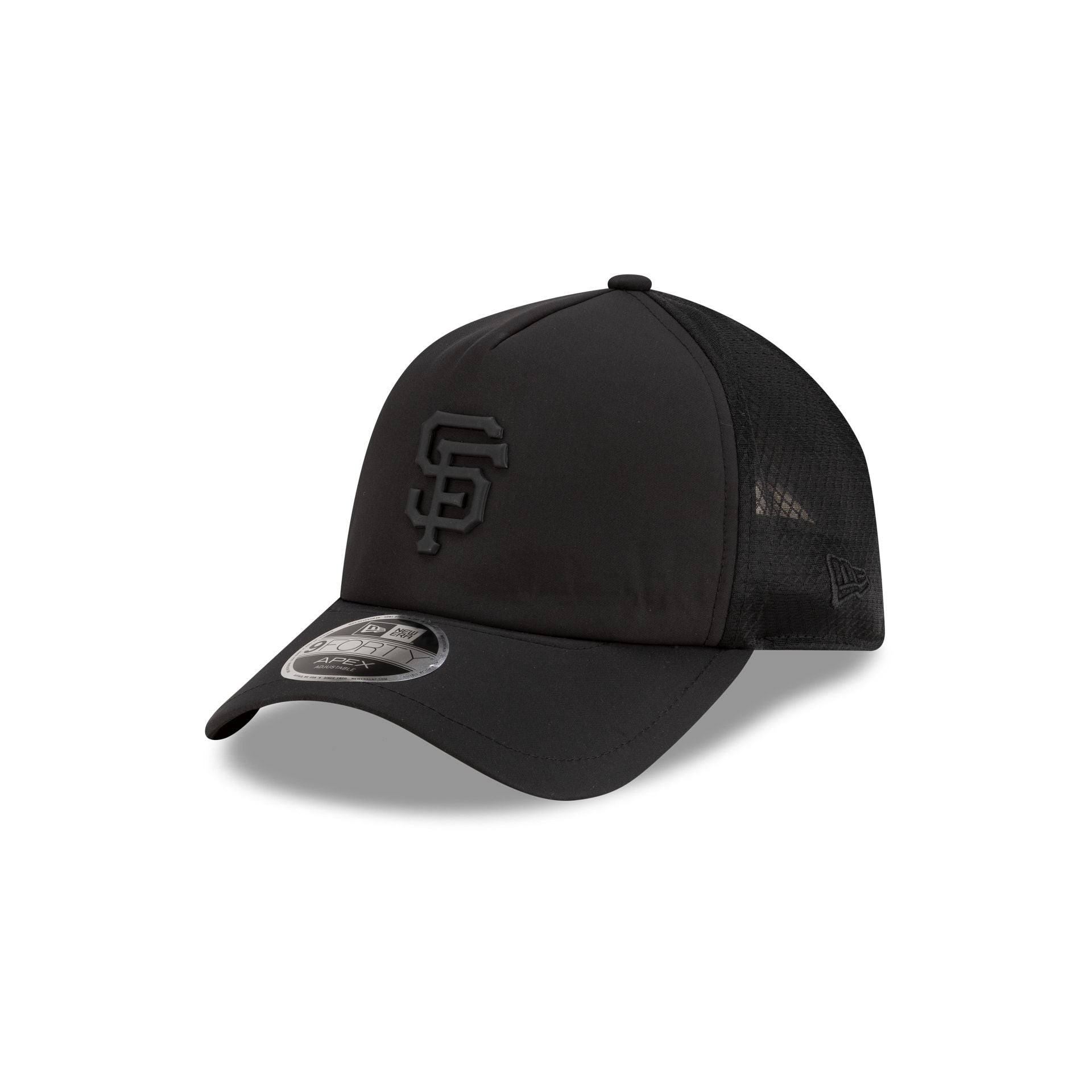 San Francisco Giants 2026 Batting Practice Black 9Forty Apex Trucker Hat