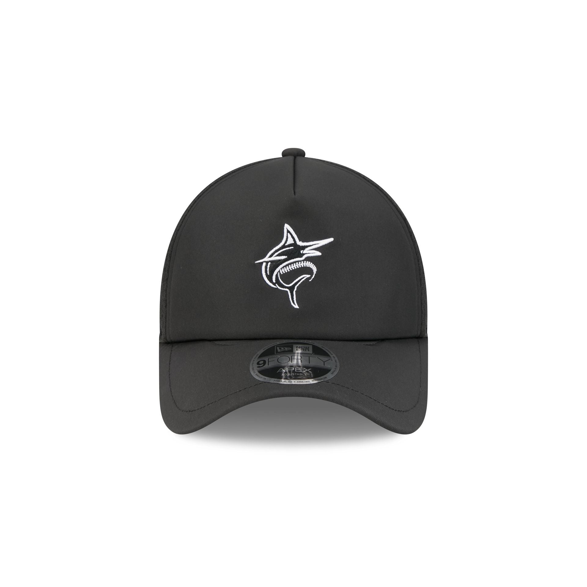Alternative view of Miami Marlins 2026 Batting Practice Alt Marlin 9Forty Apex Trucker Hat