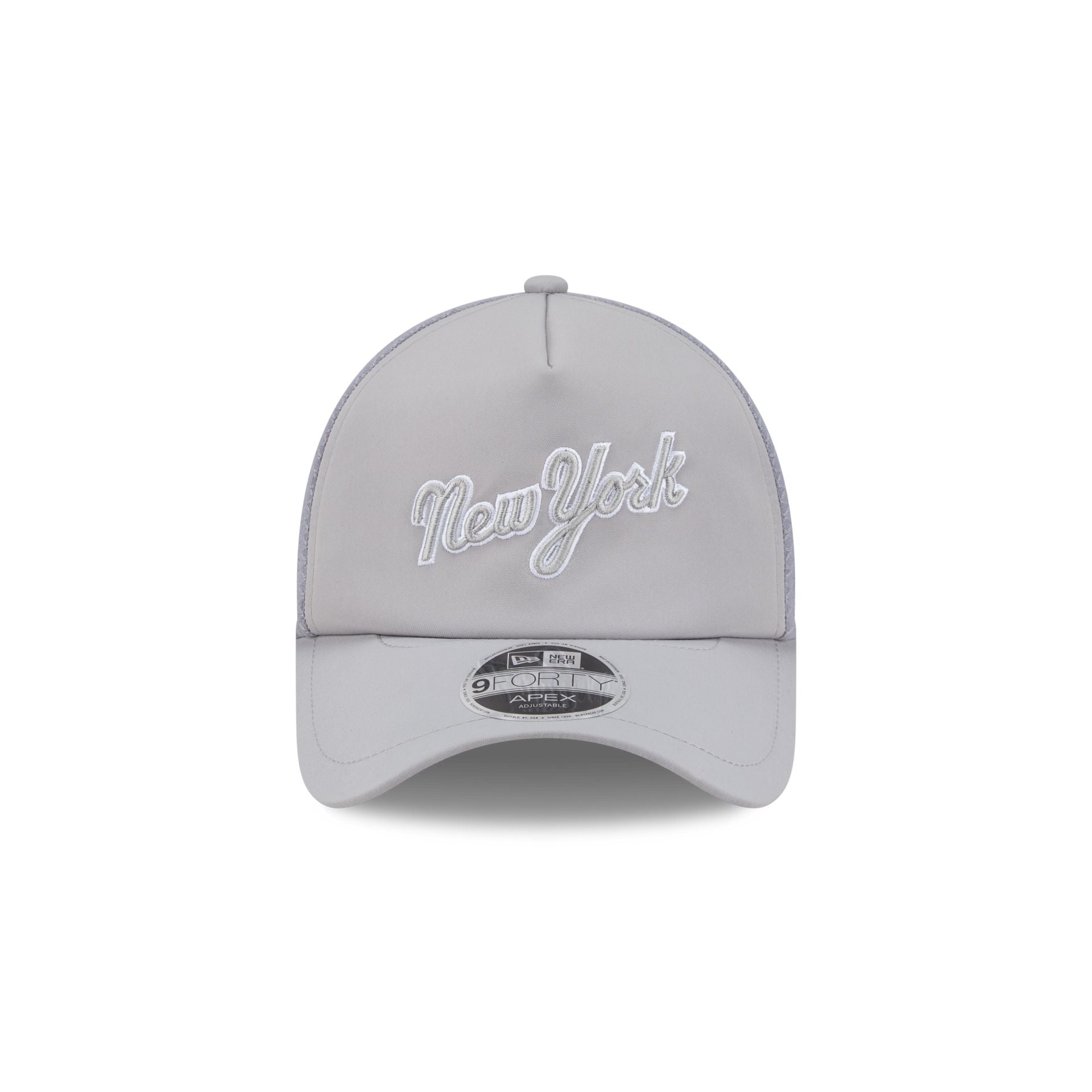 Alternative view of New York Mets 2026 Batting Practice Gray 9Forty Apex Trucker Hat