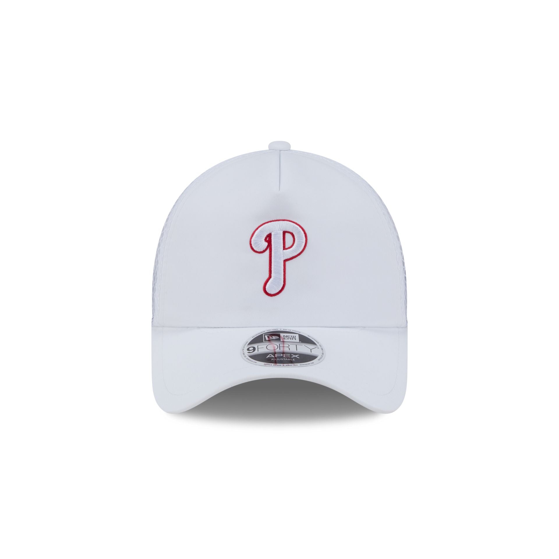 Alternative view of Philadelphia Phillies 2026 Batting Practice White 9Forty Apex Trucker Hat