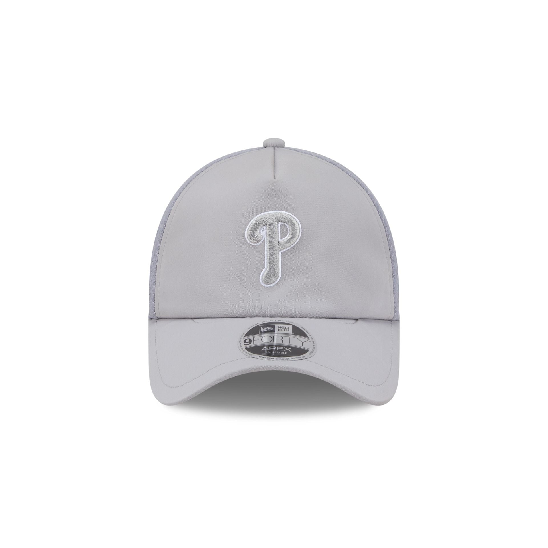 Alternative view of Philadelphia Phillies 2026 Batting Practice Gray 9Forty Apex Trucker Hat