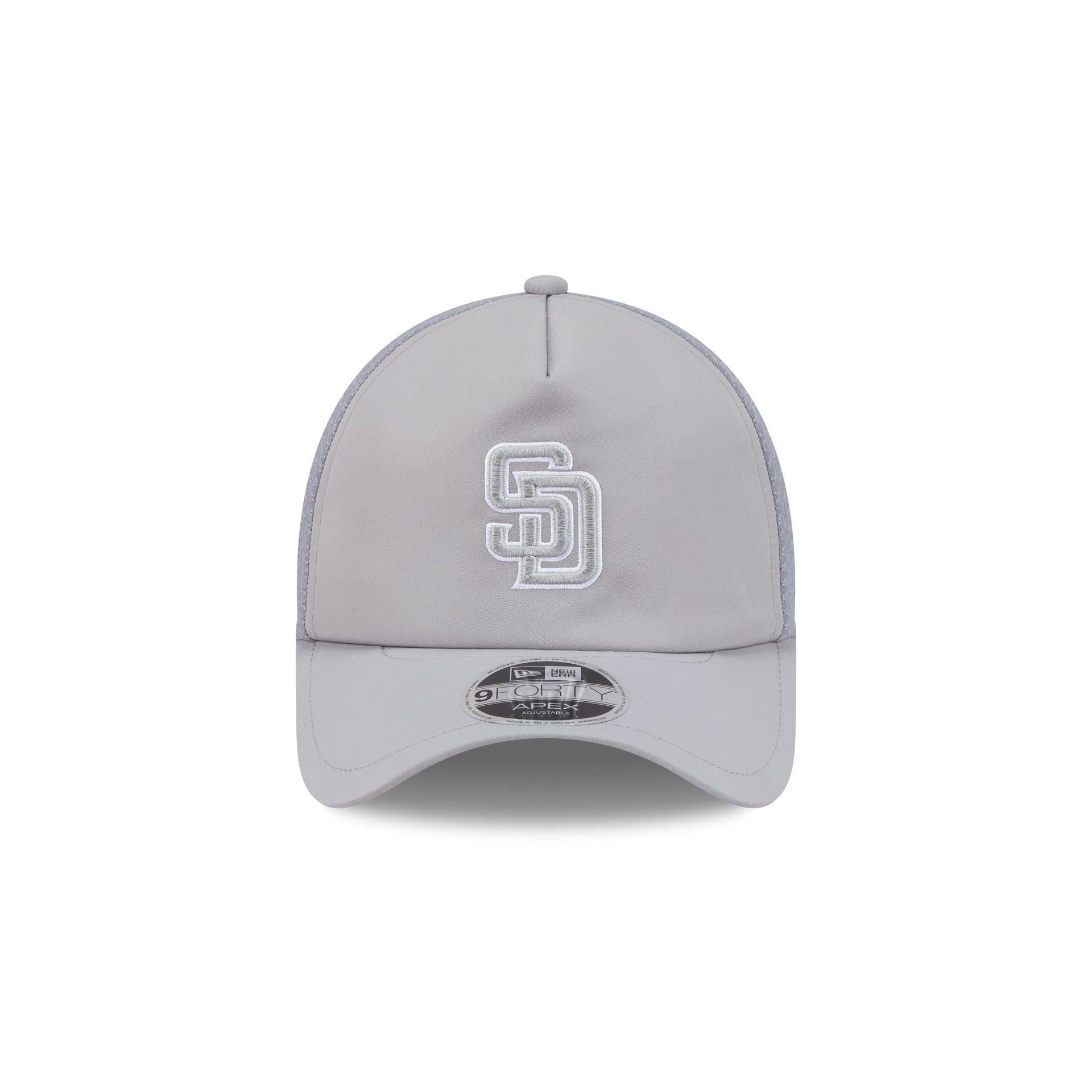 Alternative view of San Diego Padres 2026 Batting Practice Gray 9Forty Apex Trucker Hat
