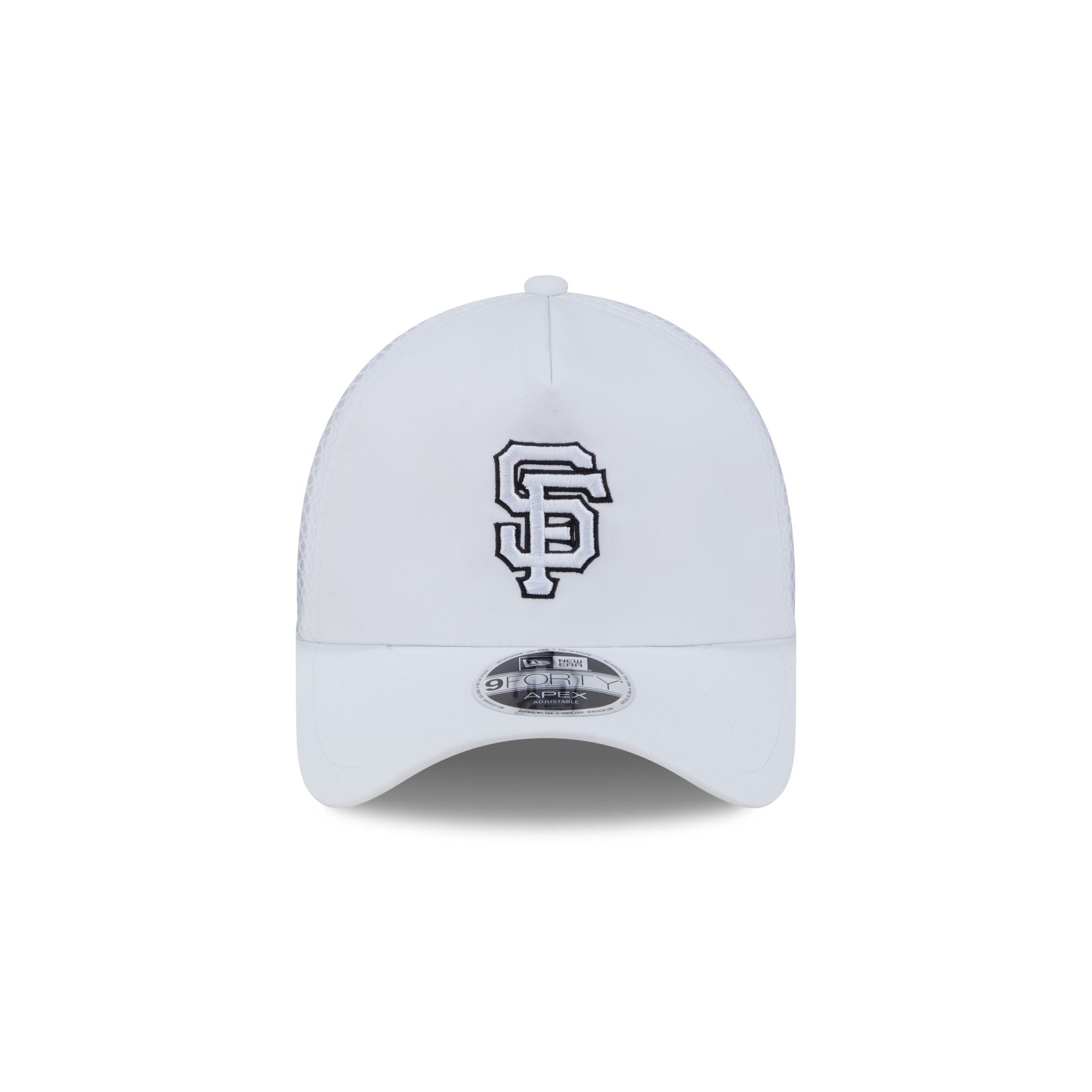 Alternative view of San Francisco Giants 2026 Batting Practice White 9Forty Apex Trucker Hat