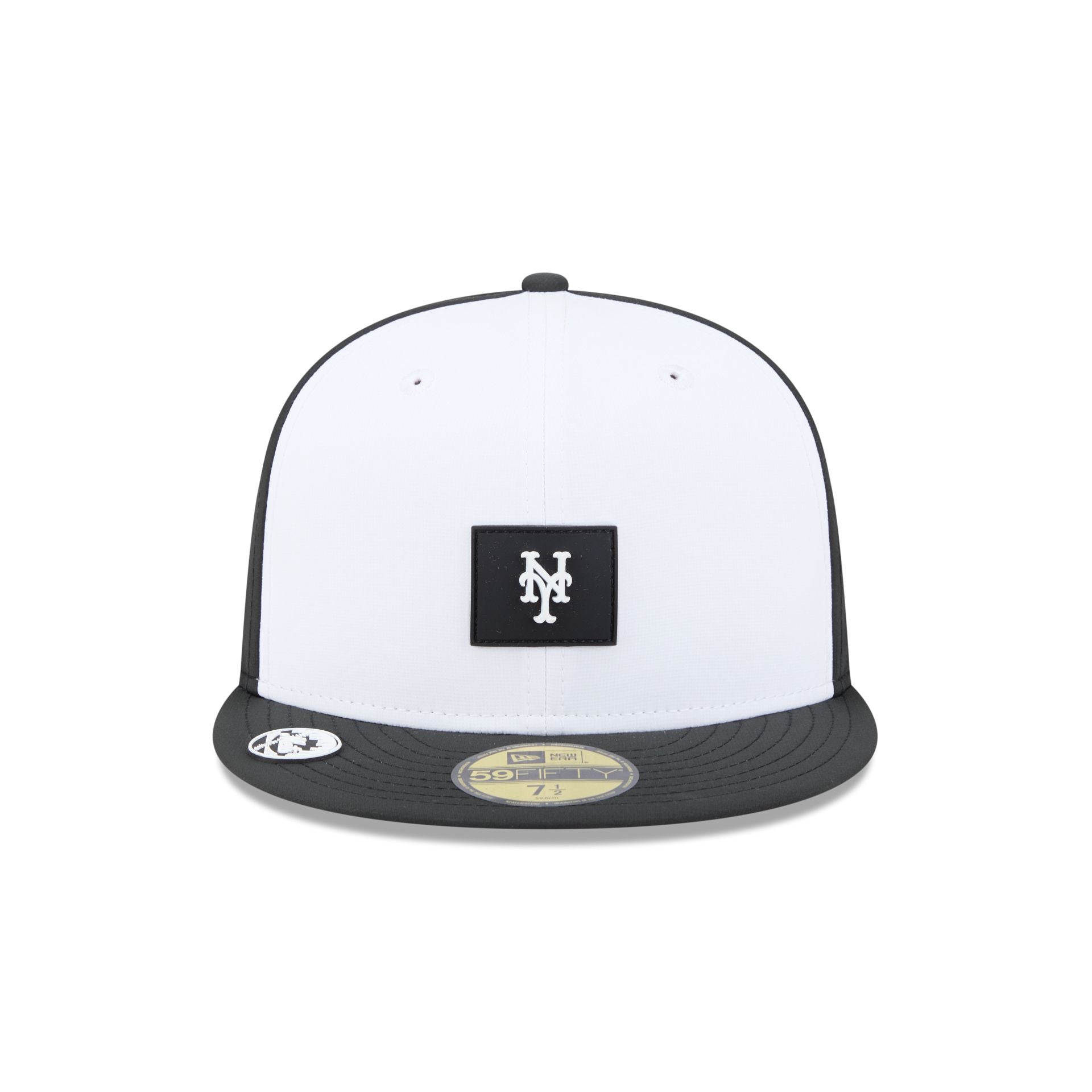 Alternative view of New York Mets 2026 Clubhouse Black & White 59Fifty Fitted Hat